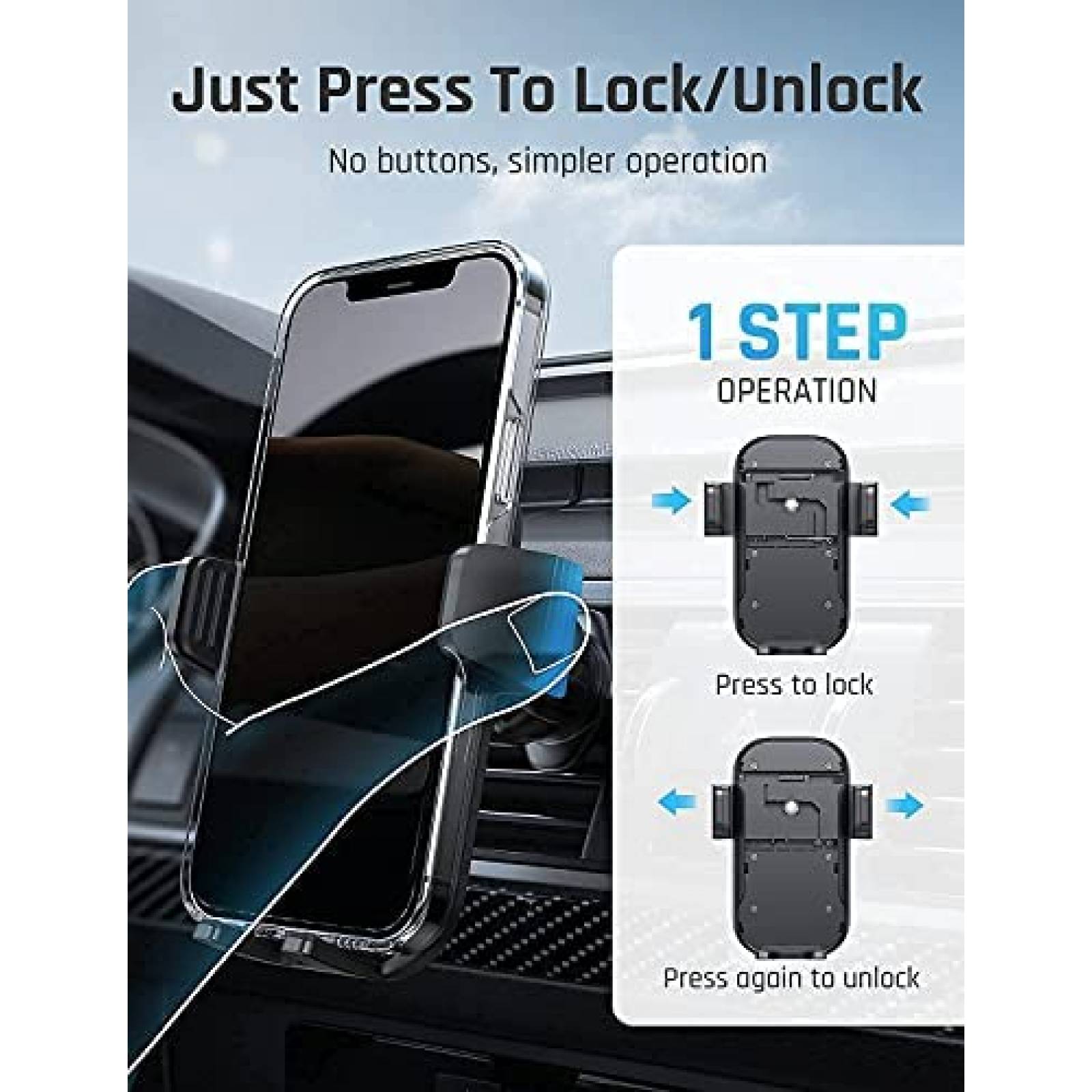 Soporte de Celular Universal LISEN para Auto -Negro