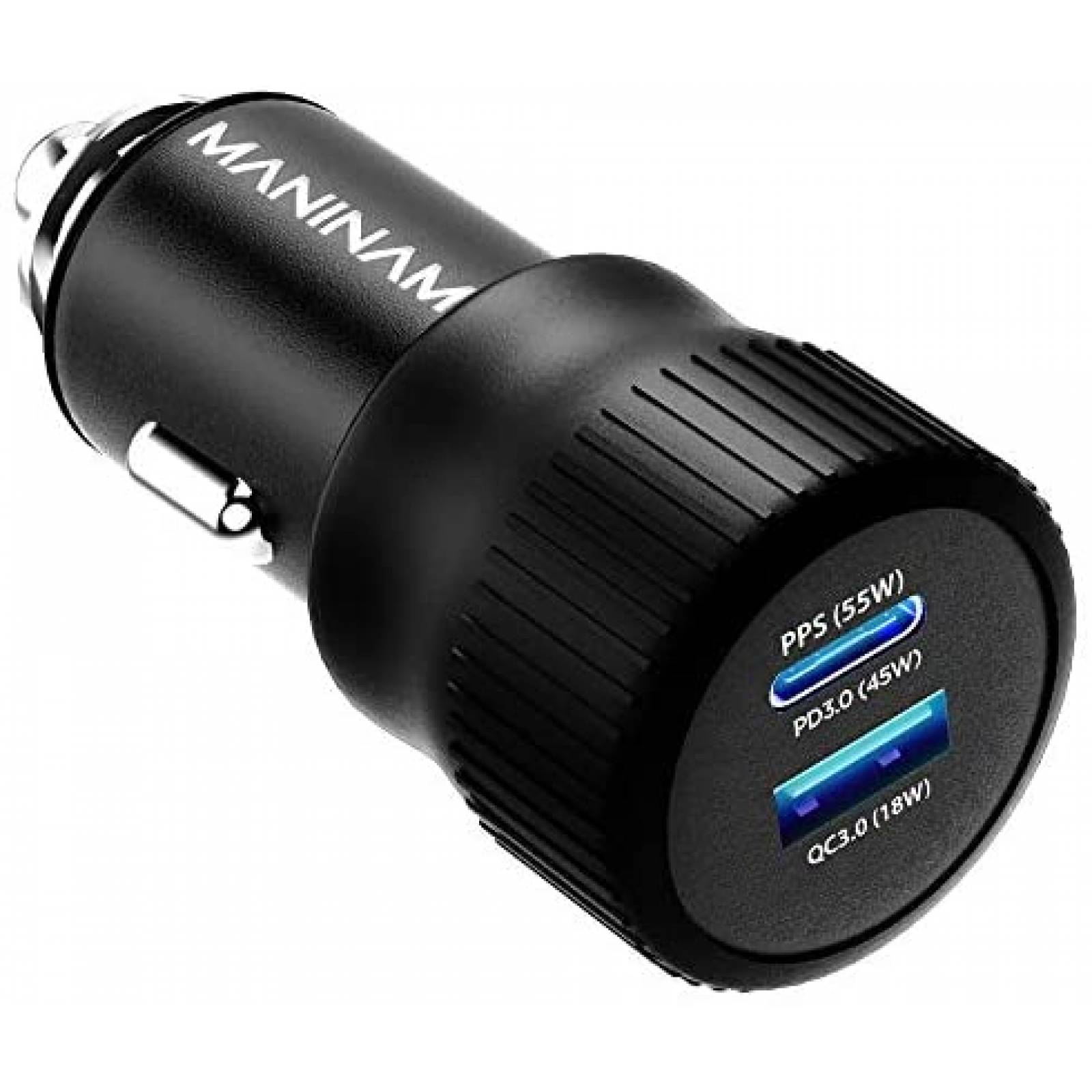Adaptador MANINAM De Coche Para Cable de Carga USB C -Negro