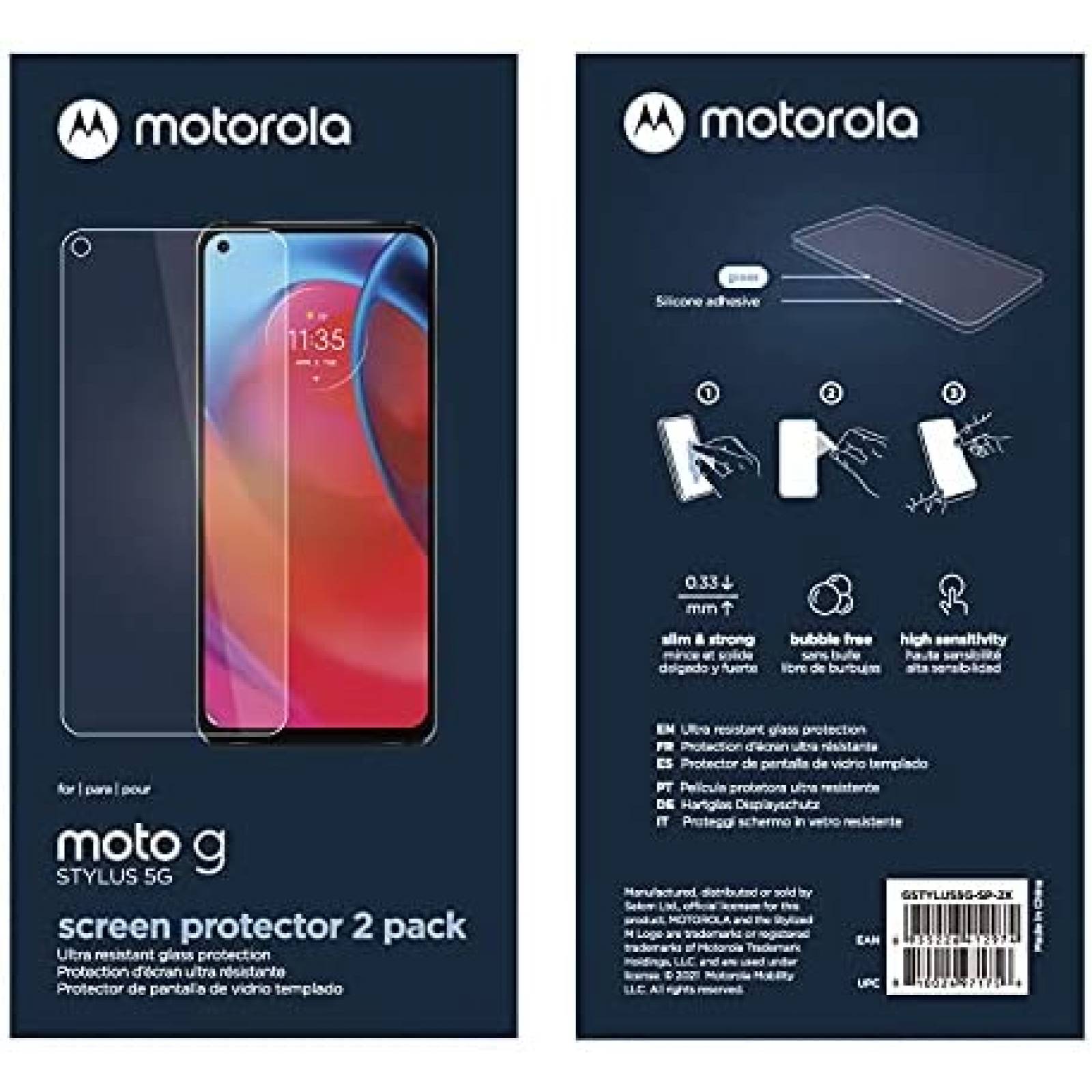 Protector de Pantalla Motorola para Moto G Stylus 2 Pzs