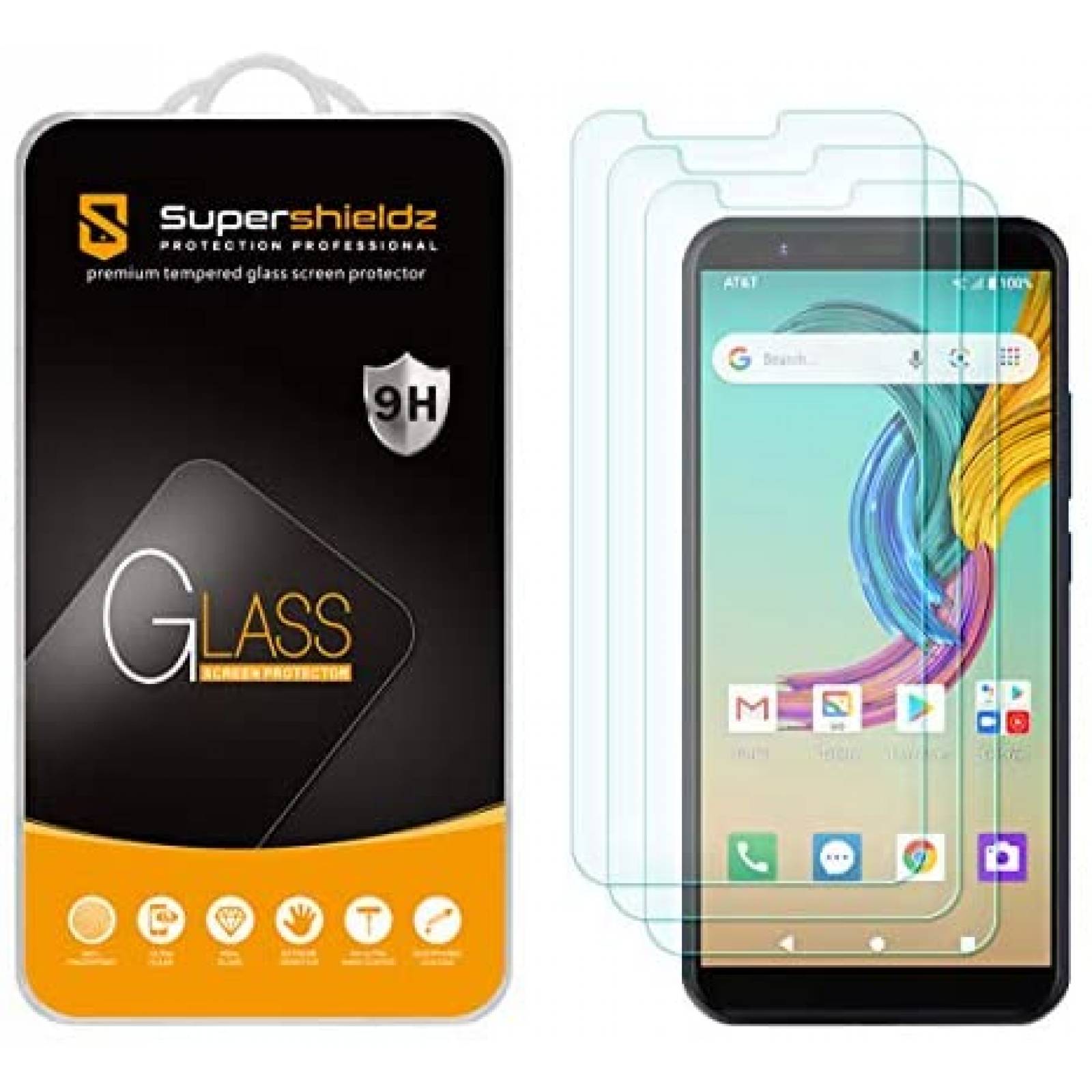 Protector de pantalla Supershieldz para AT&T Fusion Z