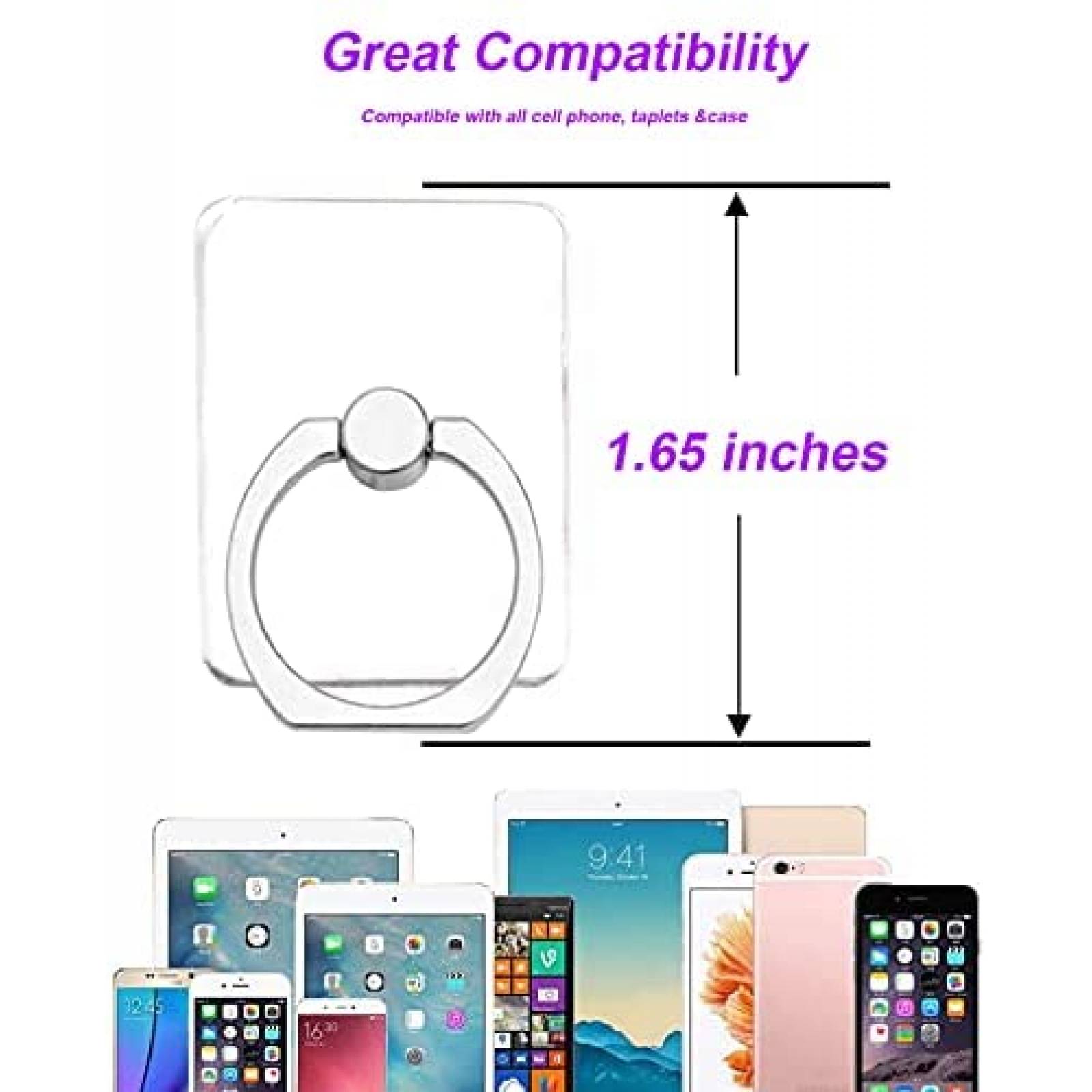 Agarre de Anillo para Celular TACOMEGE de 360 -Plata