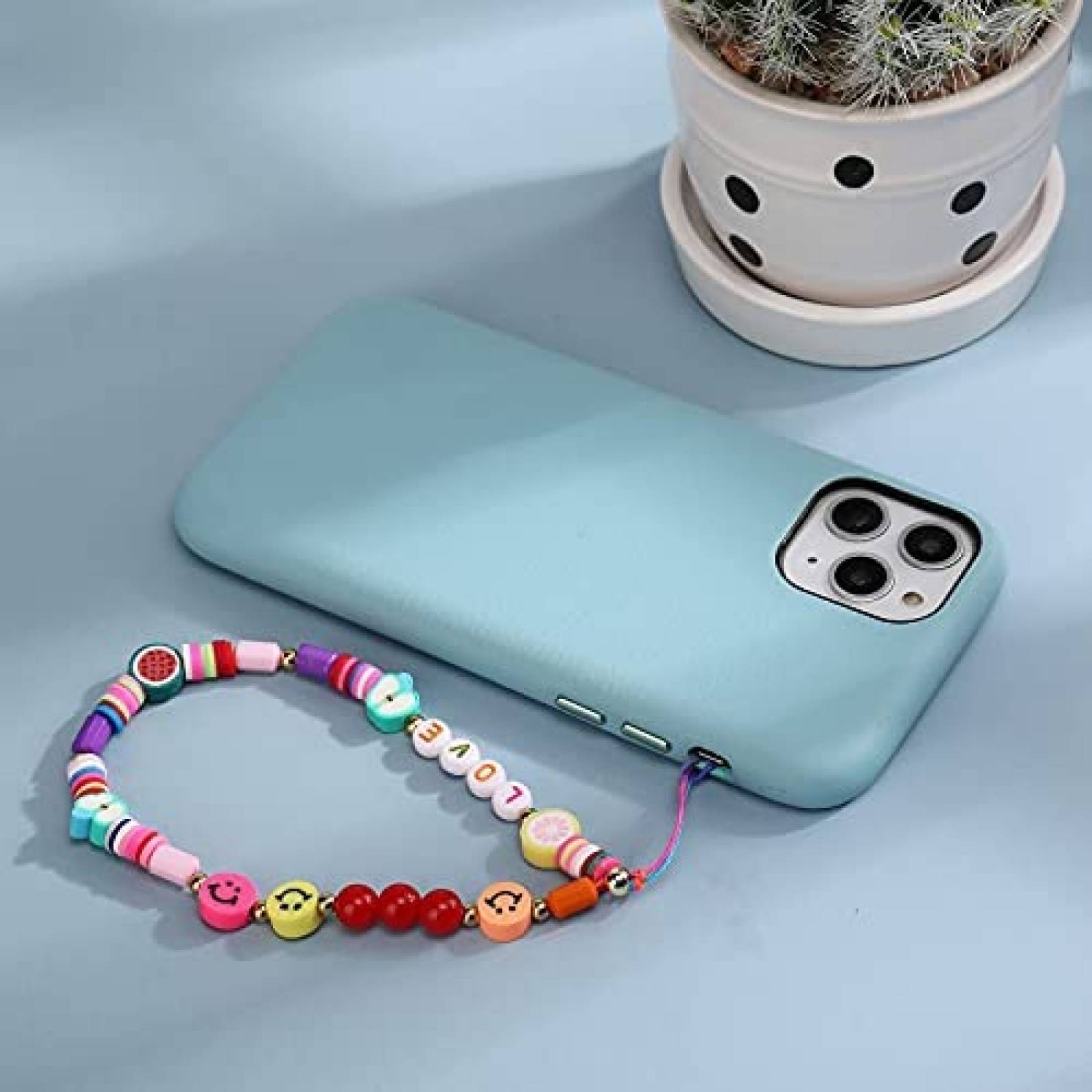 Correa para celular TOOVREN 3 pzs llavero de mano -Rosa