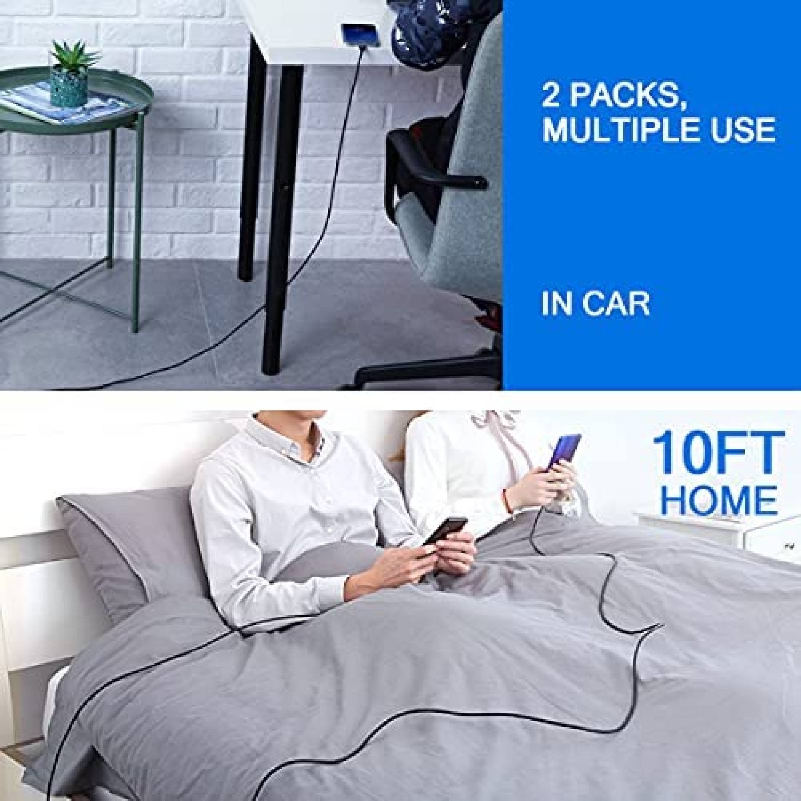 Cable Cargador UDATON 2 unidaes USB C 10 pies Compatible