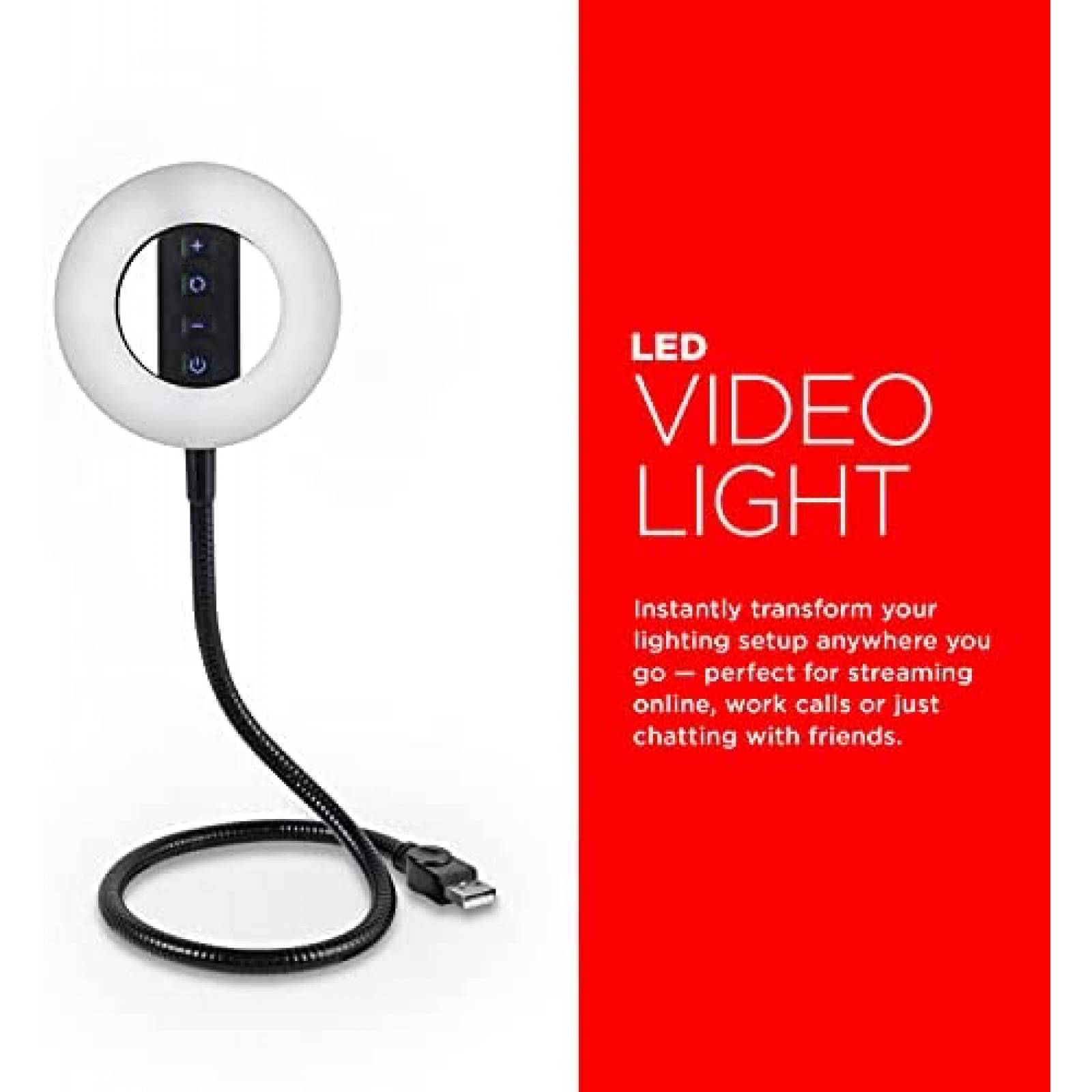 Anillo de Luz UltraPro Brillo Ajustable Brazo Flexible-Negro