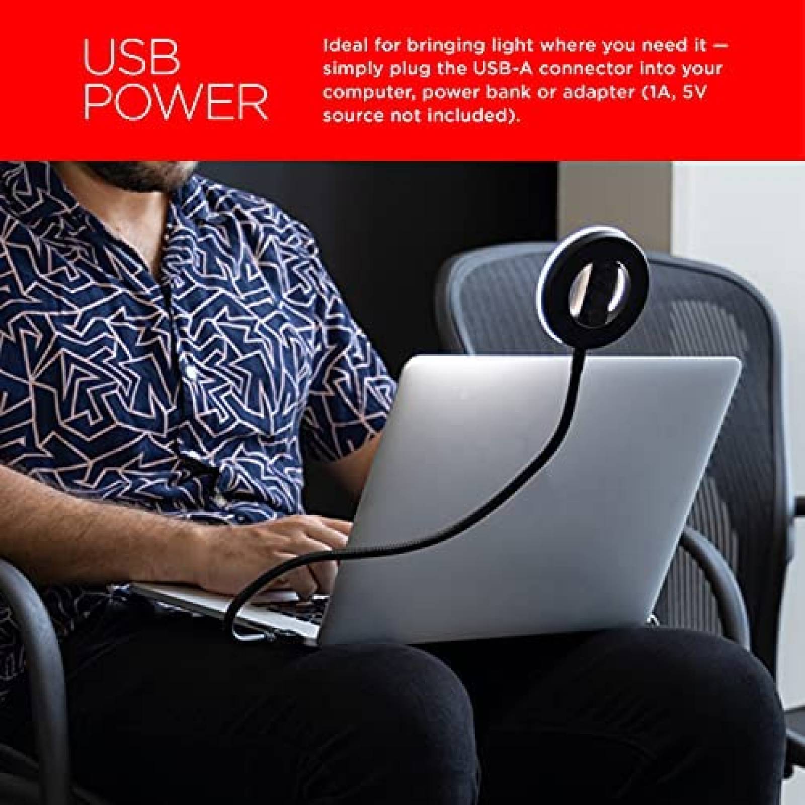 Anillo de Luz UltraPro Brillo Ajustable Brazo Flexible-Negro