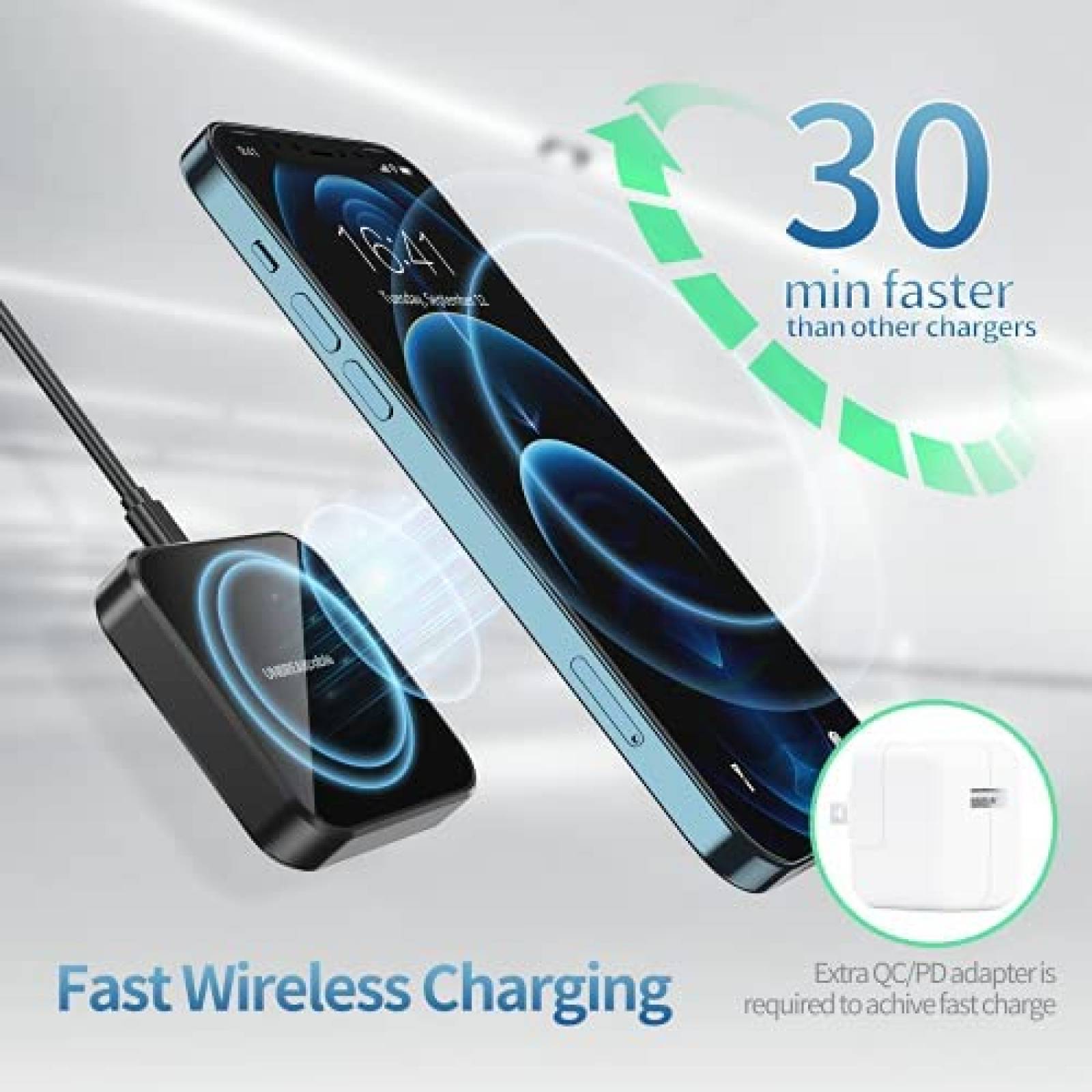 Cargador inalambrico UNBREAKcable Magnetico Compatible