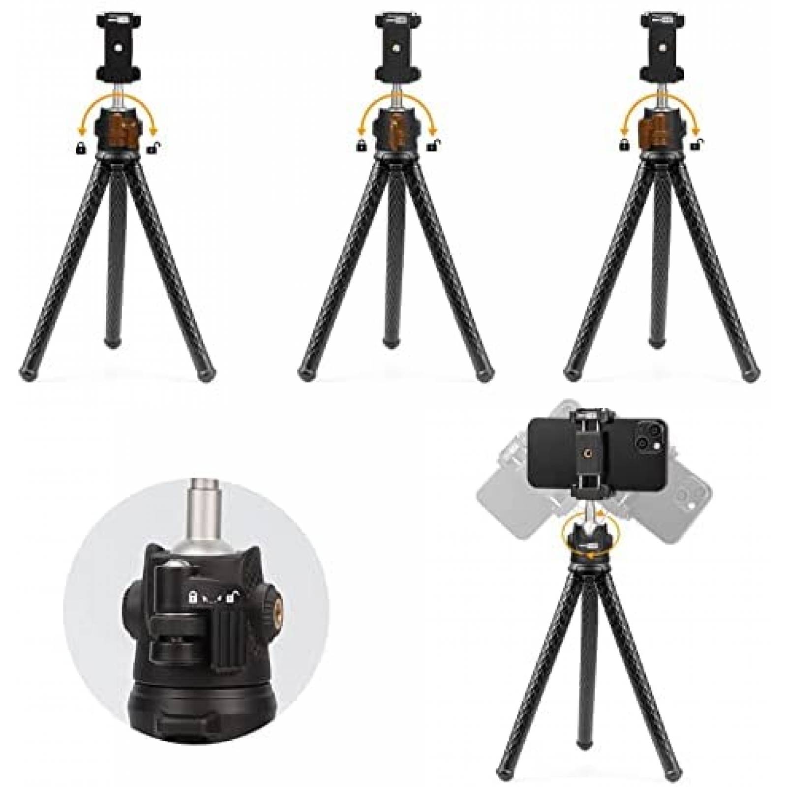 Mini Tripode USKEYVISION Flexible para Camara o Celular