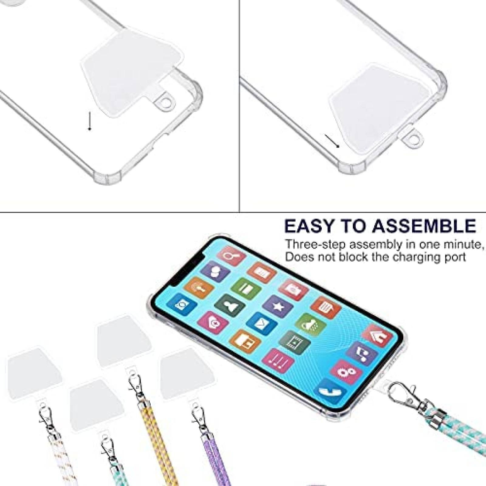 Cuerda Telefono Weewooday Universal 4 unidades -Morado