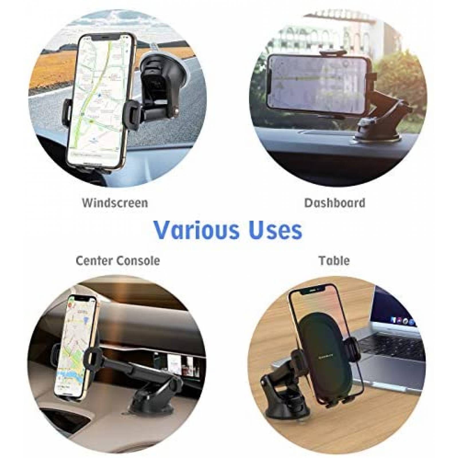 Soporte ACCGUYS Rotacion 360 Universal Para Celular -Negro