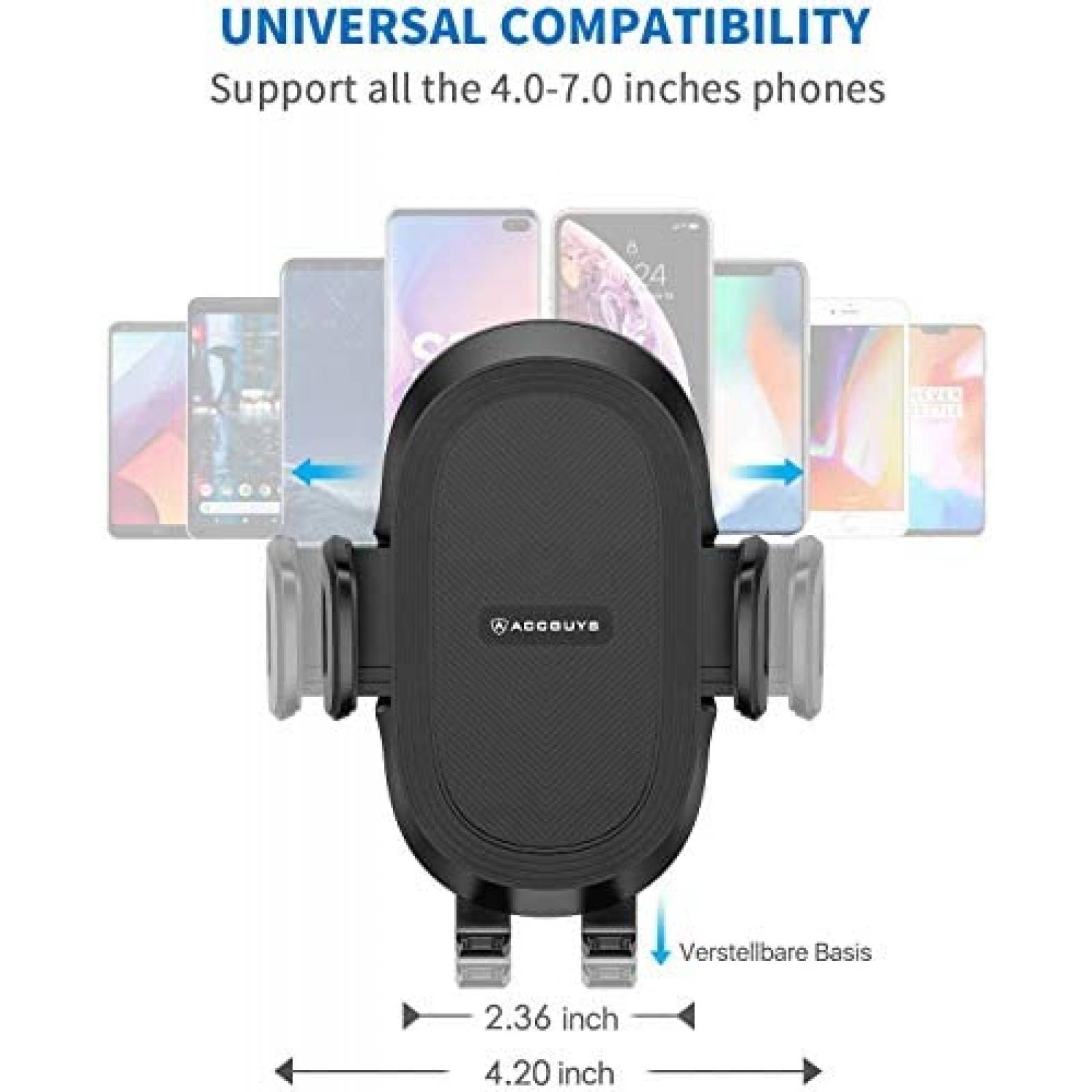 Soporte ACCGUYS Rotacion 360 Universal Para Celular -Negro