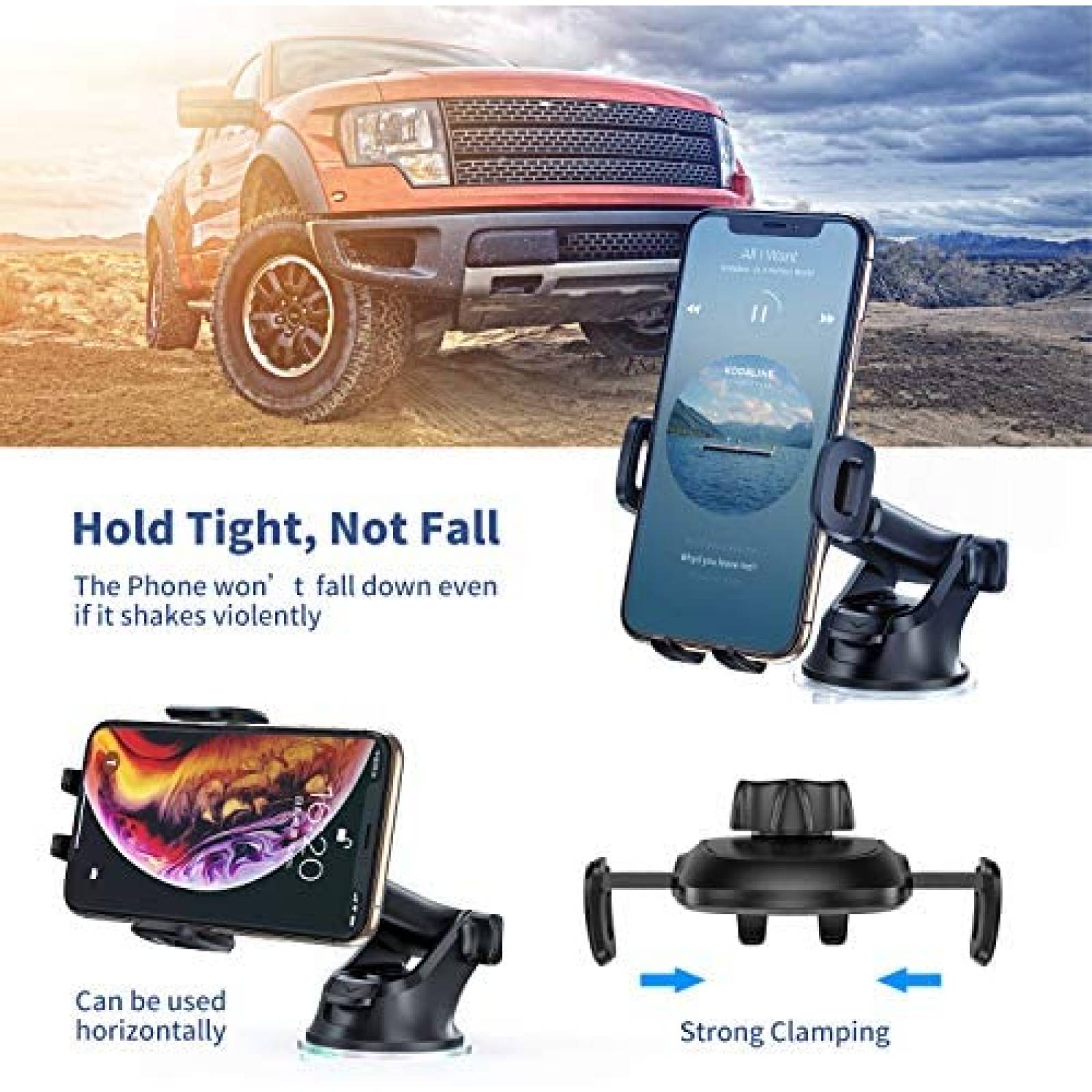 Soporte ACCGUYS Rotacion 360 Universal Para Celular -Negro