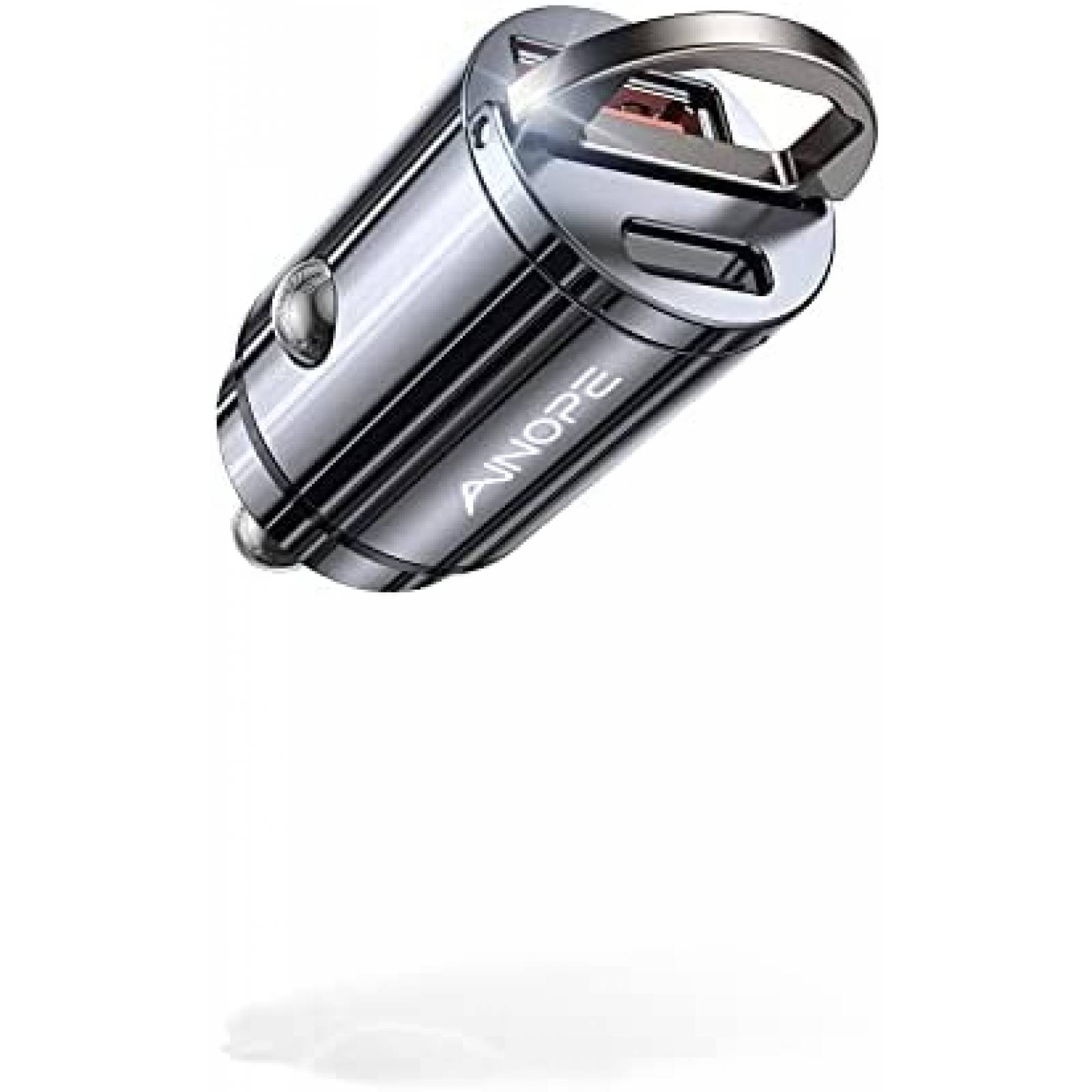 Adaptador AINOPE Cargador USB Para Coche Carga Rapida-Silver