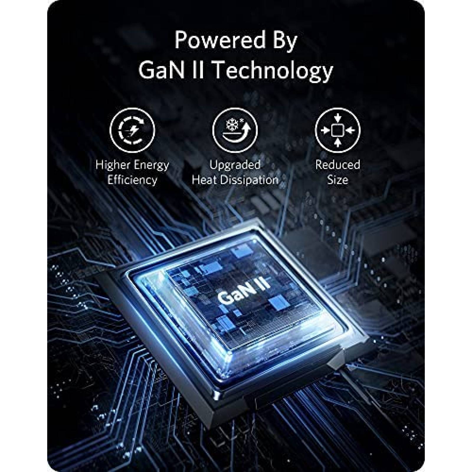 Cargador USB C Anker PowerPort III 65W de 2 puertos -Negro