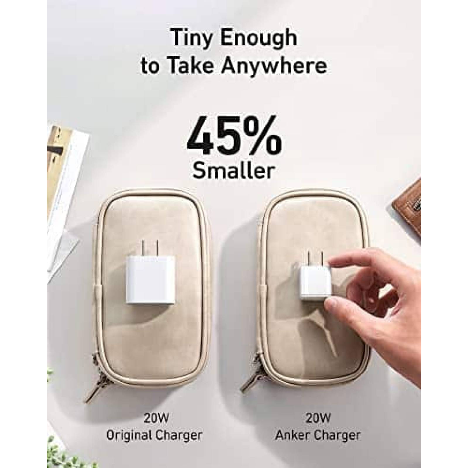 Cargador Anker Nano Pro 20W USB-C Lightning -Blanco