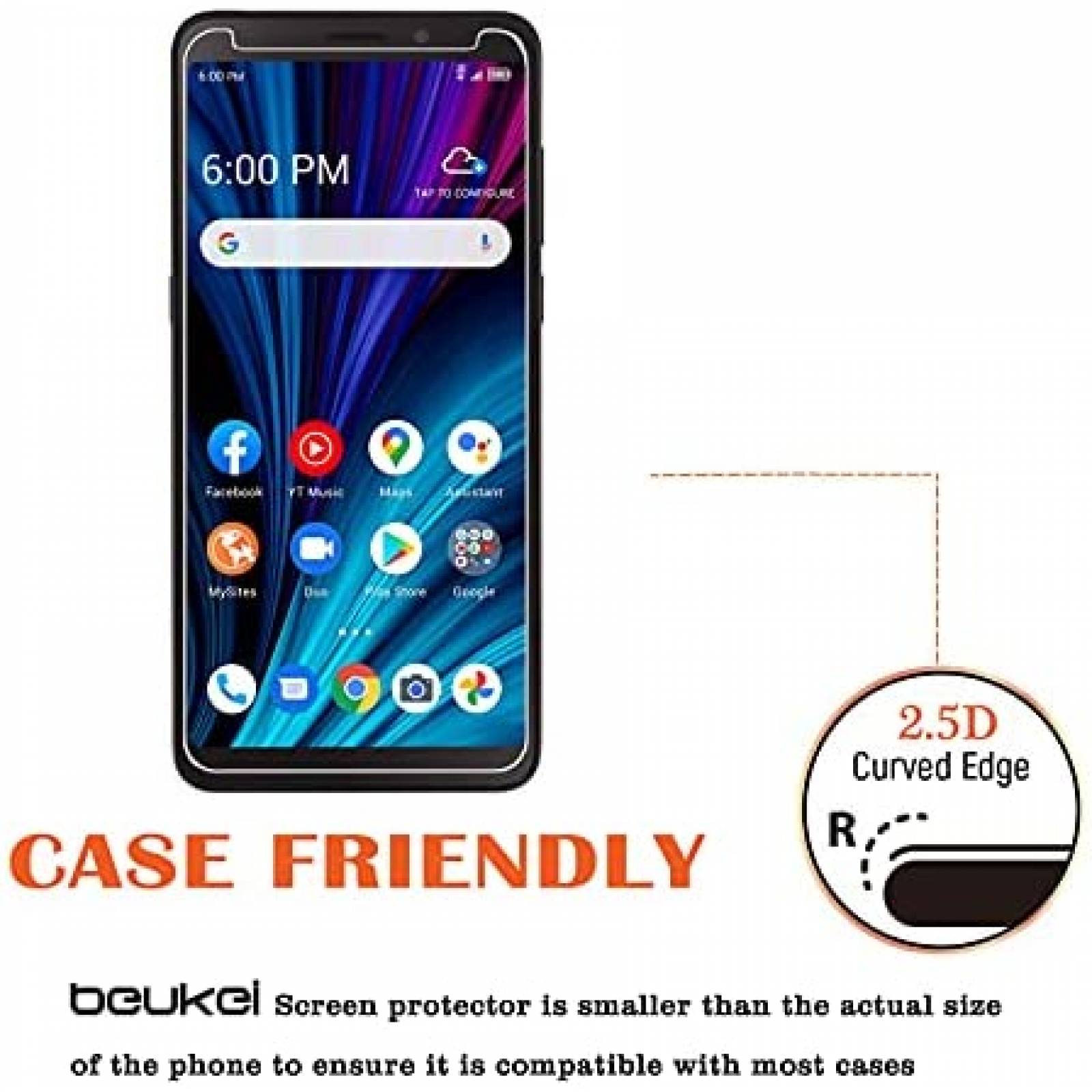Protectores de Pantalla Beukei 3pzas para Alcatel TCL A3X