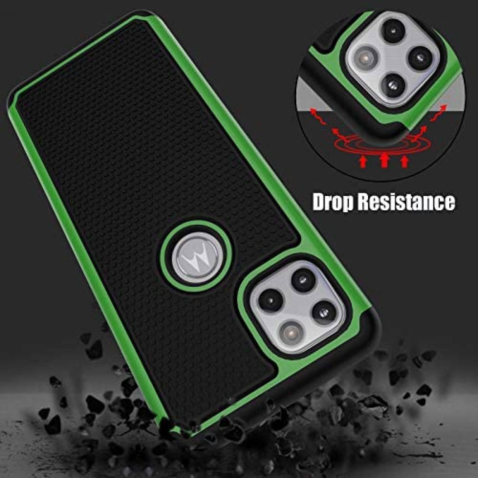 Funda BNIUT Compatible con Motorola Moto One 5G Ace -Negro