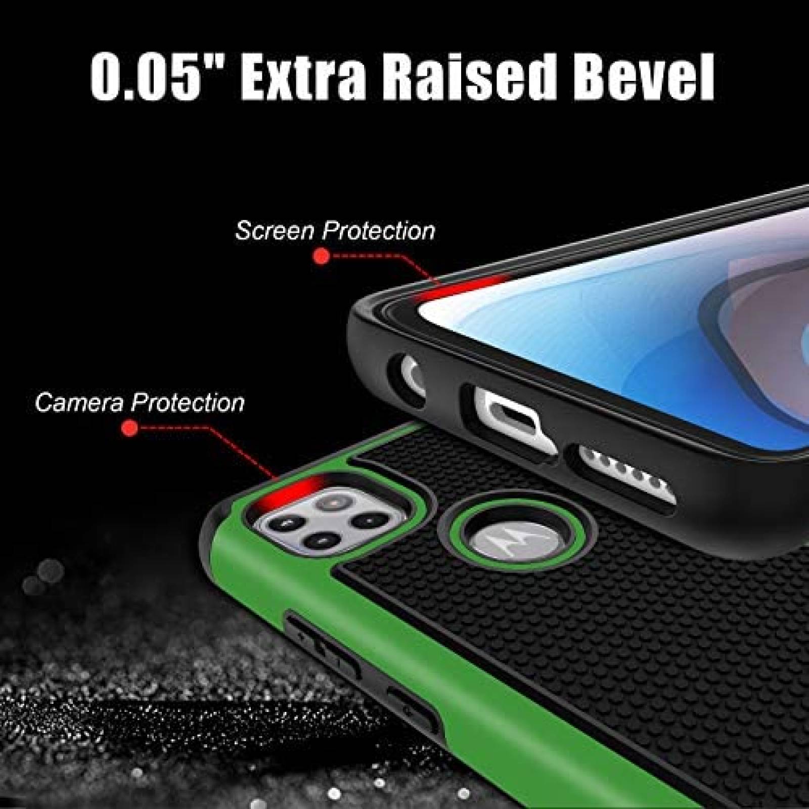 Funda BNIUT Compatible con Motorola Moto One 5G Ace -Negro