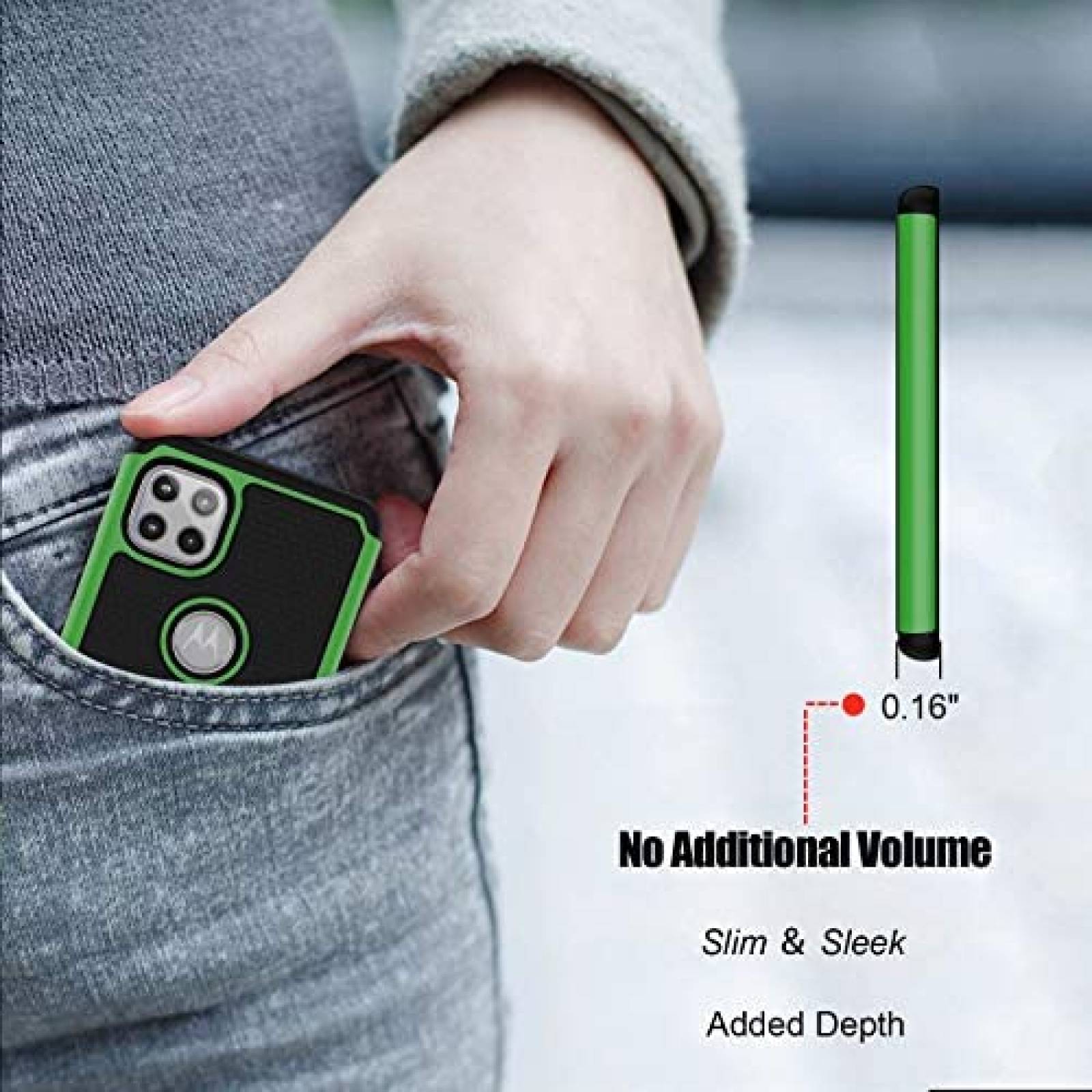 Funda BNIUT Compatible con Motorola Moto One 5G Ace -Negro