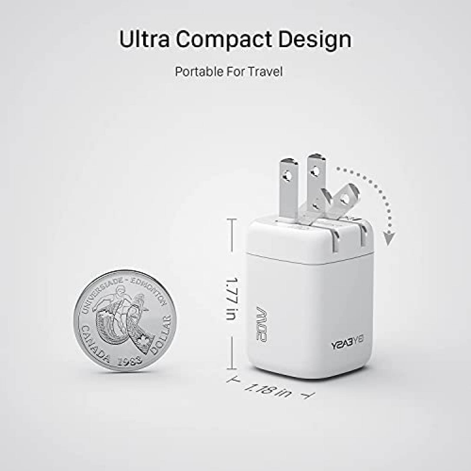 Cargador BYEASY Doble Puerto 20W Compatible Con iPhone