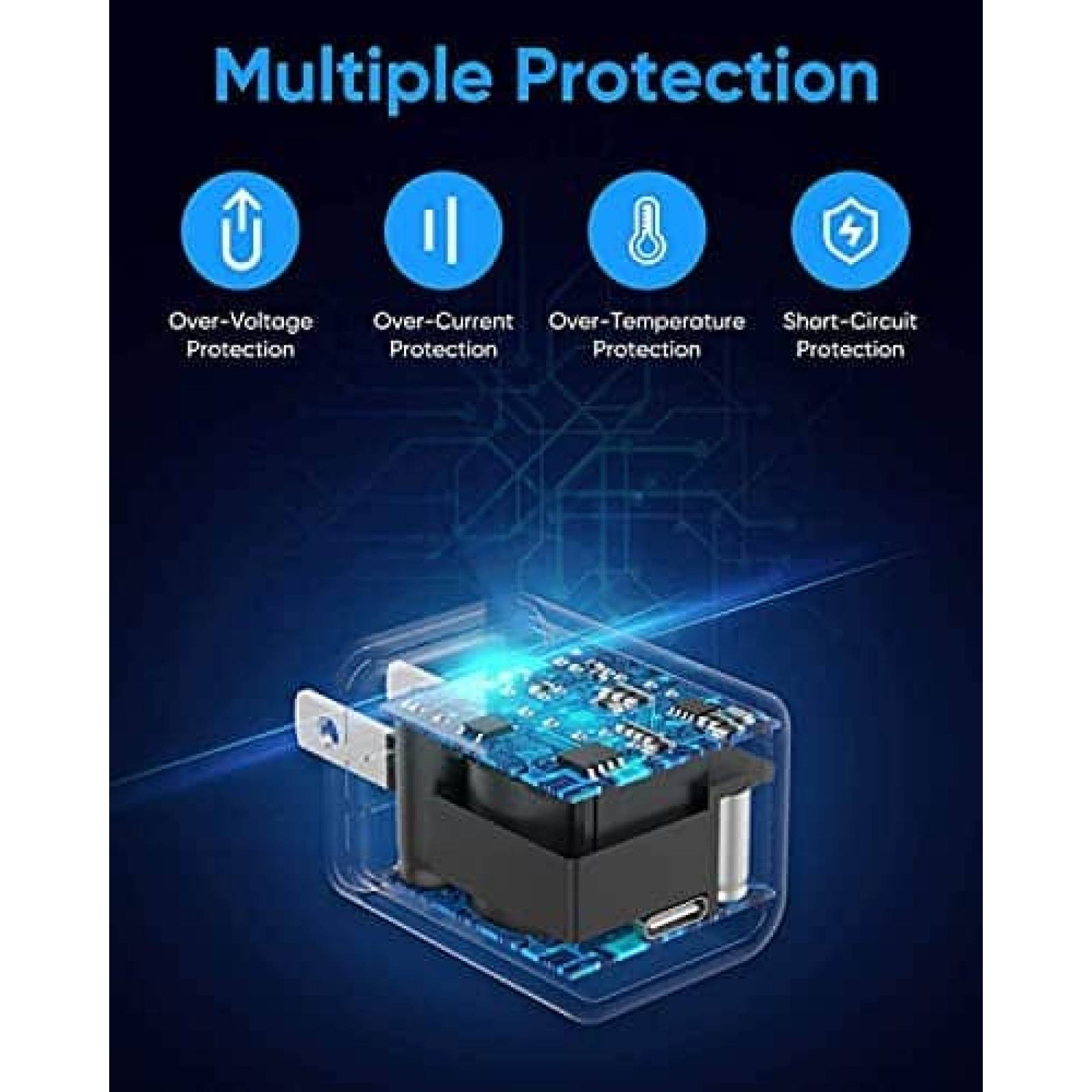 Cargador entrada USB tipo C de pared Coappew 5W -Blanco