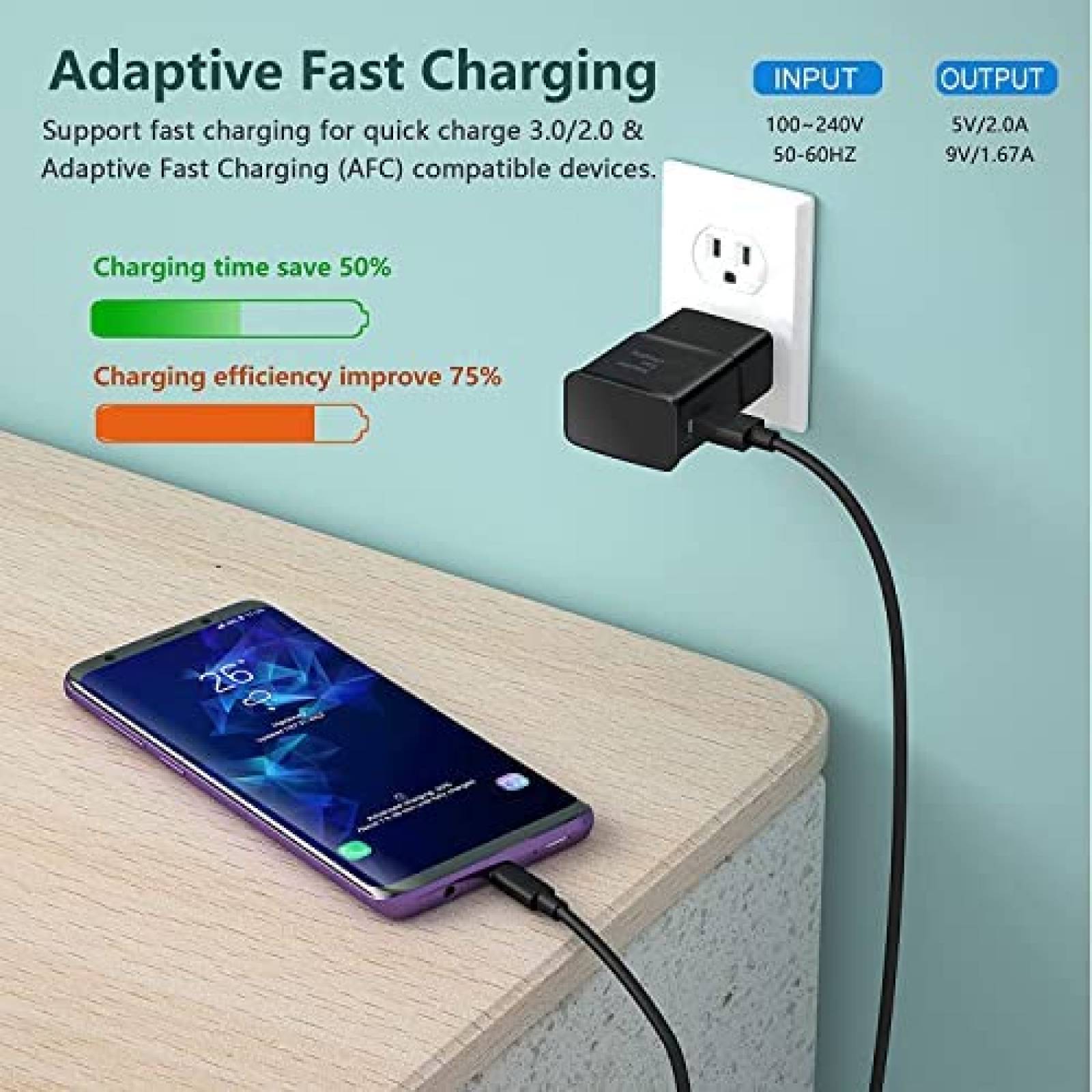 Cable Cargador eversame EP-TA20JWE 3 unidades USB C -Negro