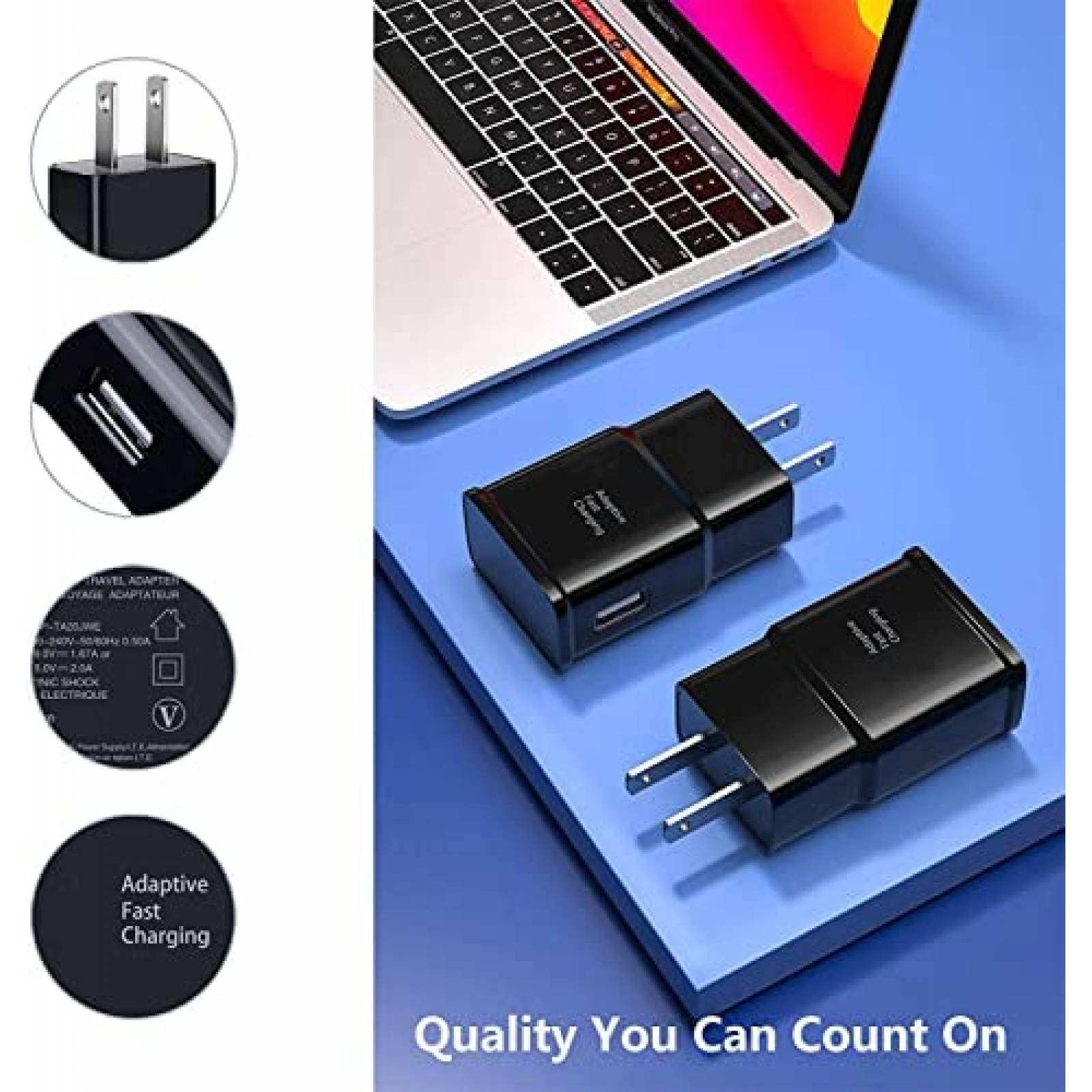 Cable Cargador eversame EP-TA20JWE 3 unidades USB C -Negro