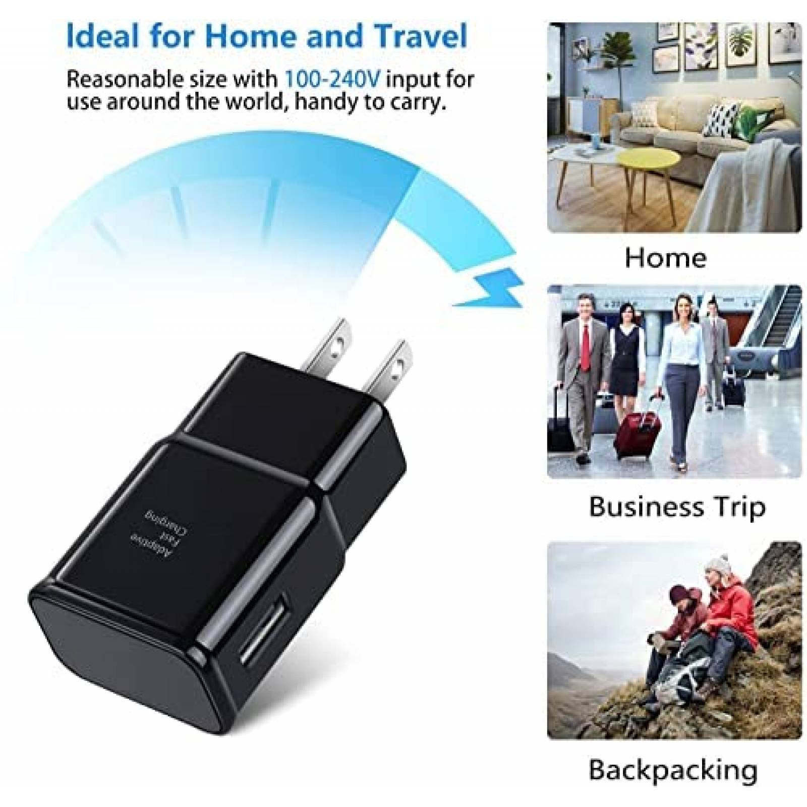 Cable Cargador eversame EP-TA20JWE 3 unidades USB C -Negro