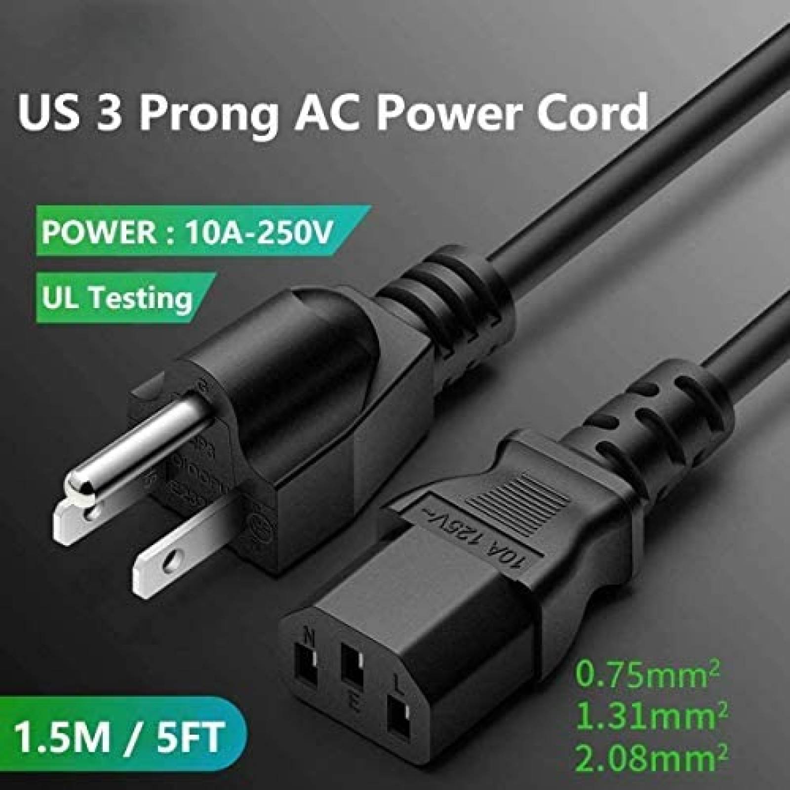 Cargador Universal GVKRLXZ USB C para HP Chromebook -Negro