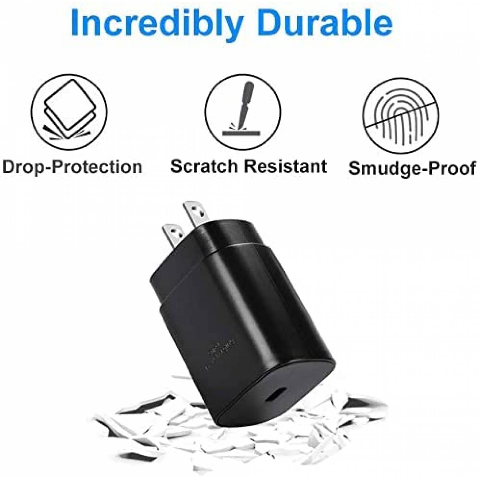 Cargador KTHall adaptador de pared para Samsung 3 pzs -Negro