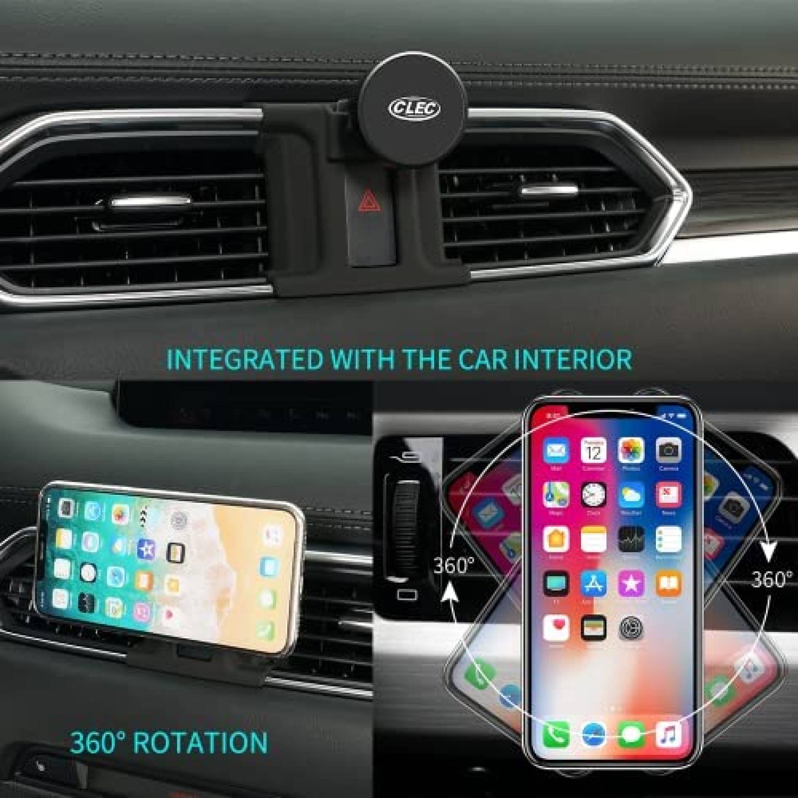 Soporte Magnetico de Celular Kucok para Mazda CX-5 17 -Negro