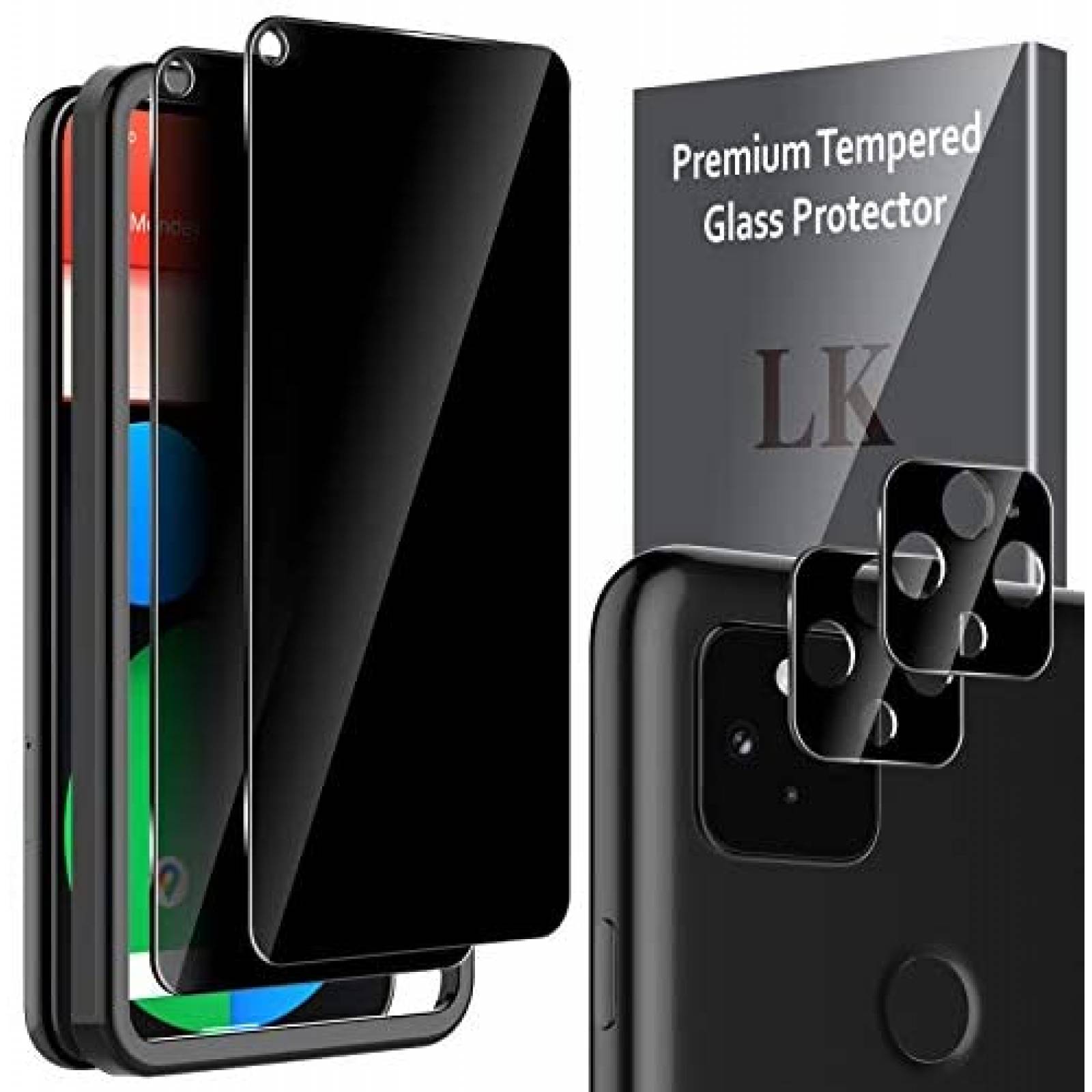 Filtro de Privacidad LK para Google Pixel 5 4 Pzs -Negro