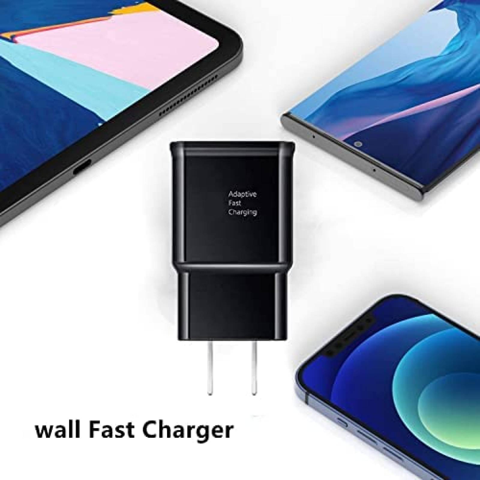 Pack cargador de pared+cable USB C nabowei x2+x2 -Negro