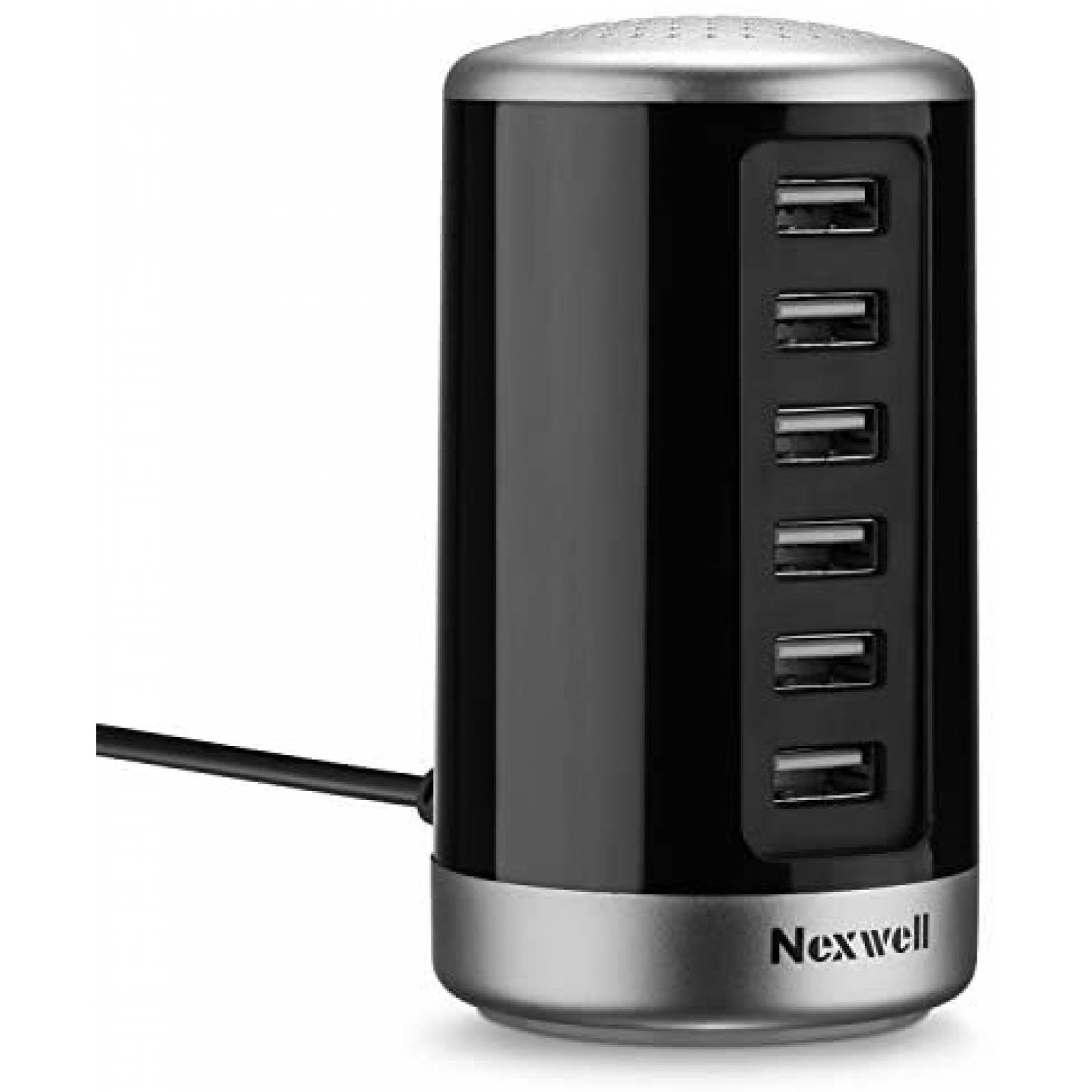 Estacion de carga USB Nexwell 6 PUERTOS 30W -Negro