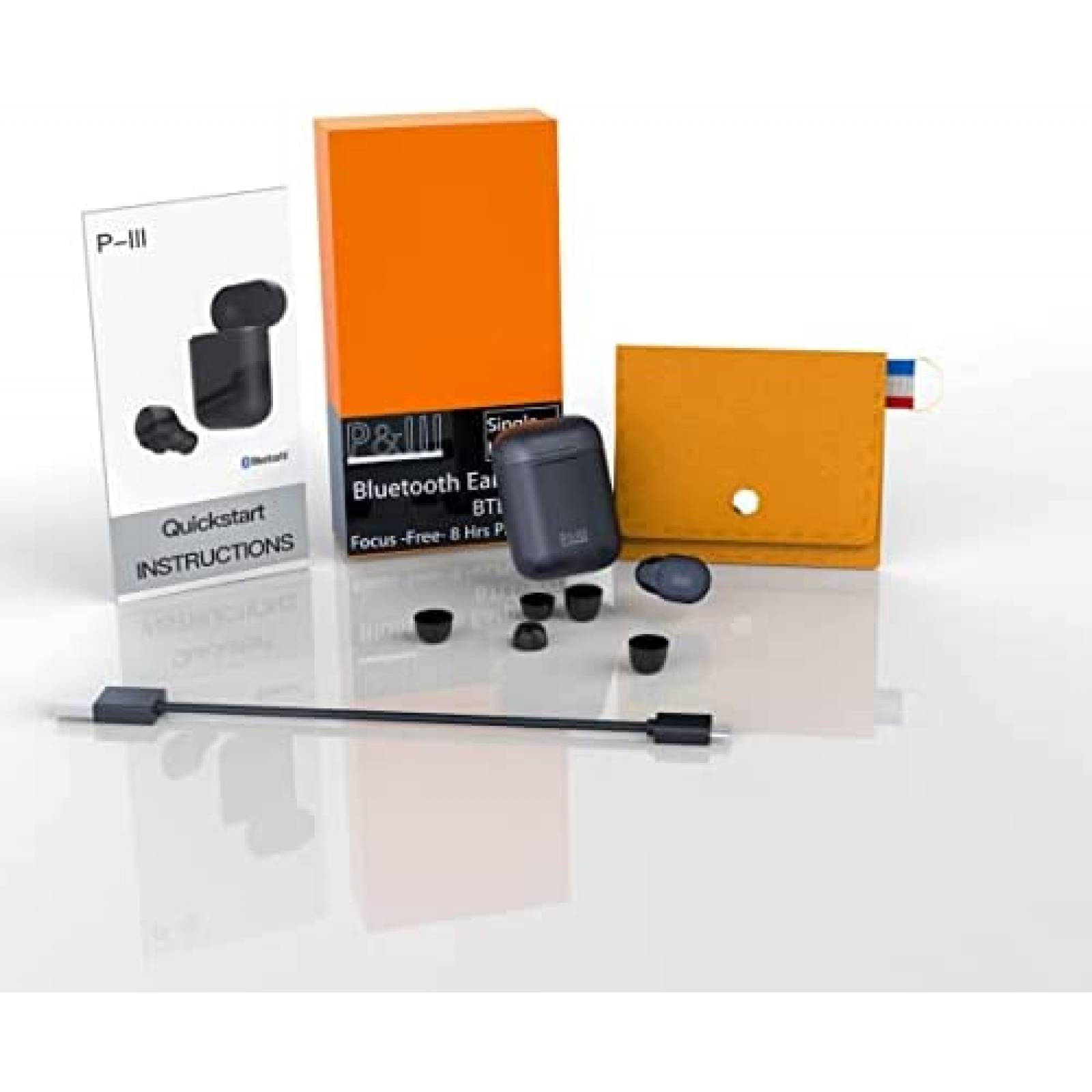 Auriculares P&LLL Invisible Pro Bluetooth 5.1 -Negro