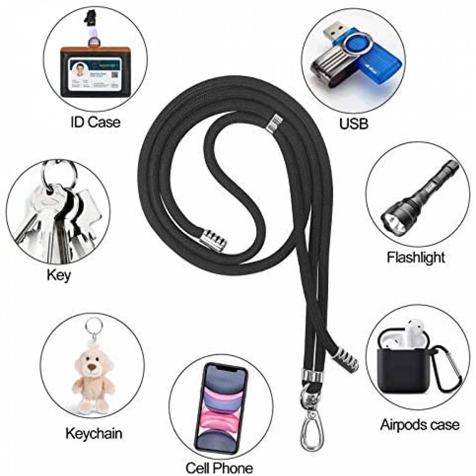 Cordon SHANSHUI Cruzada Universal Para Celular -Negro