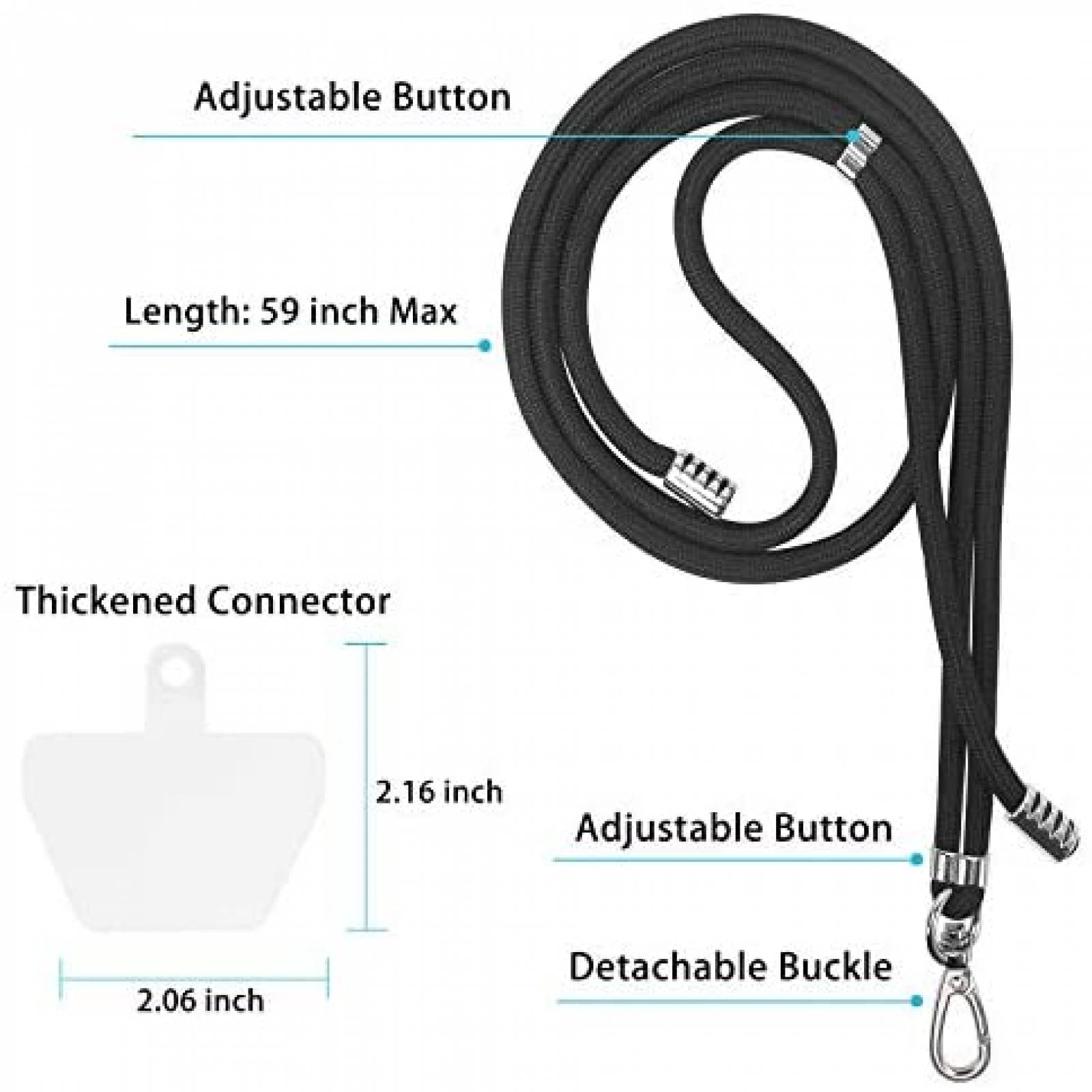 Cordon SHANSHUI Cruzada Universal Para Celular -Negro