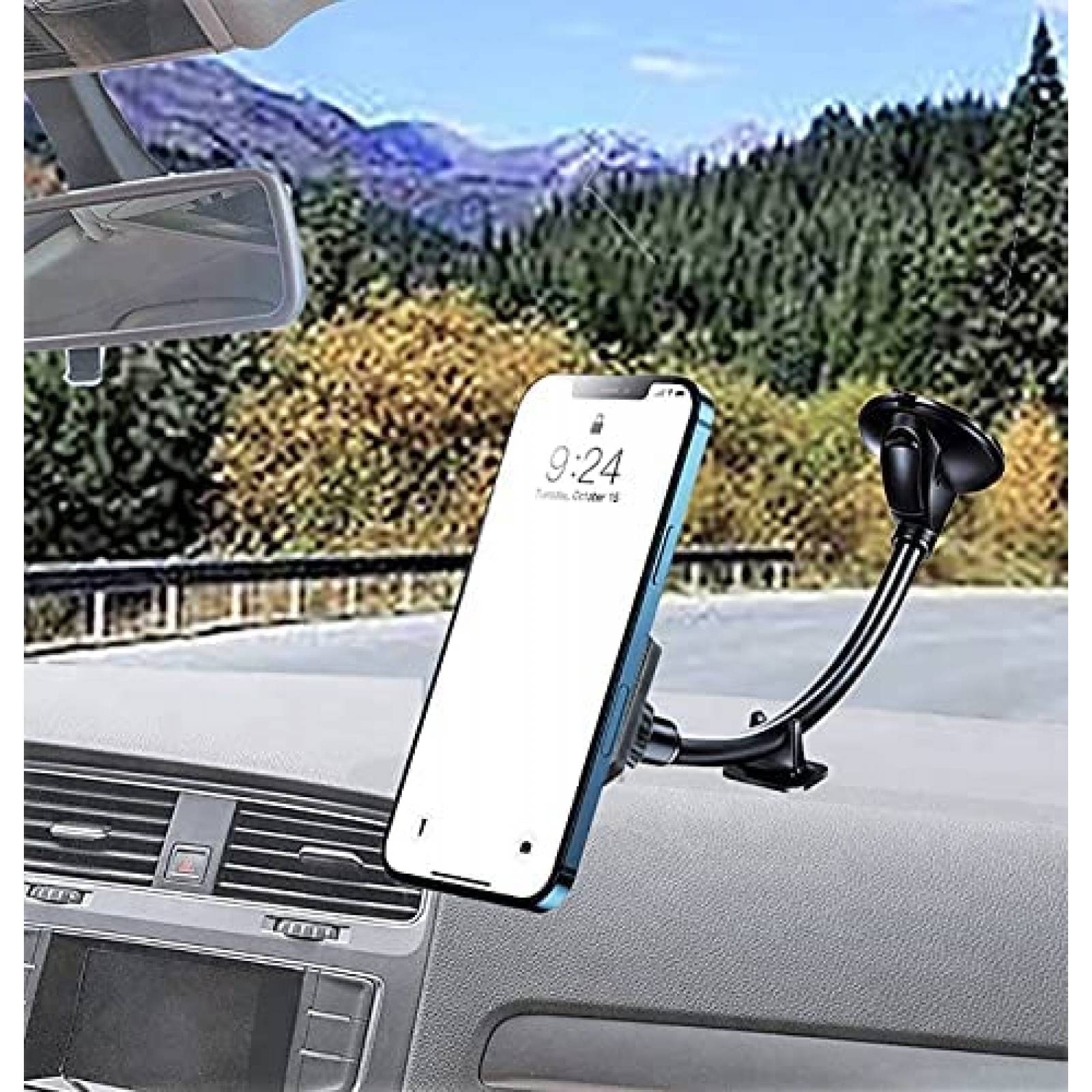 Soporte magnetico de telefono para auto TECOTEC 12" -Negro