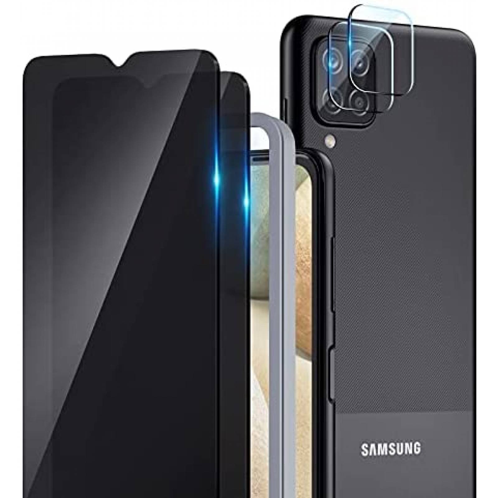 Protector de pantalla y lente TOCOL para Galaxy A12 4 pzs