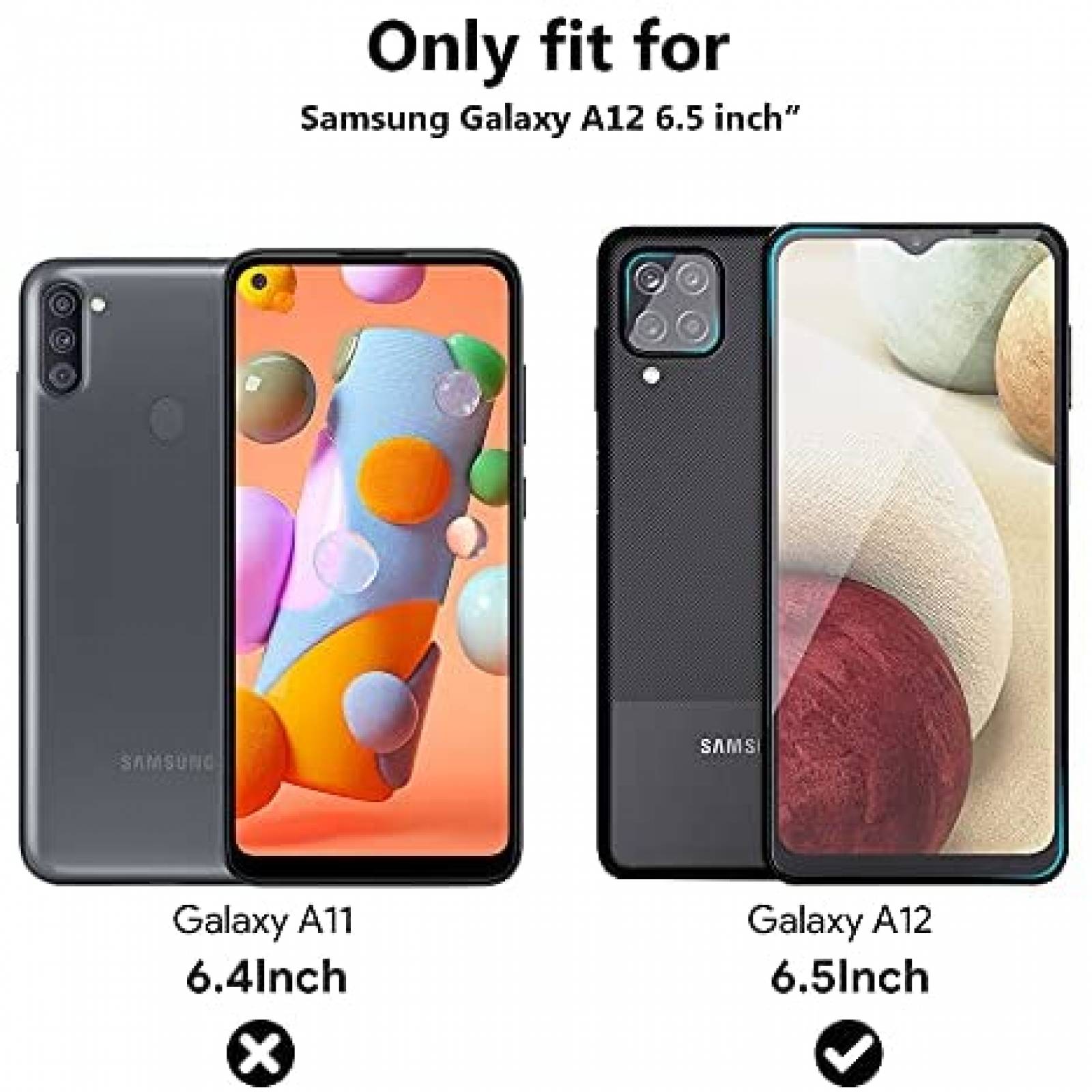 Protector de pantalla y lente TOCOL para Galaxy A12 4 pzs