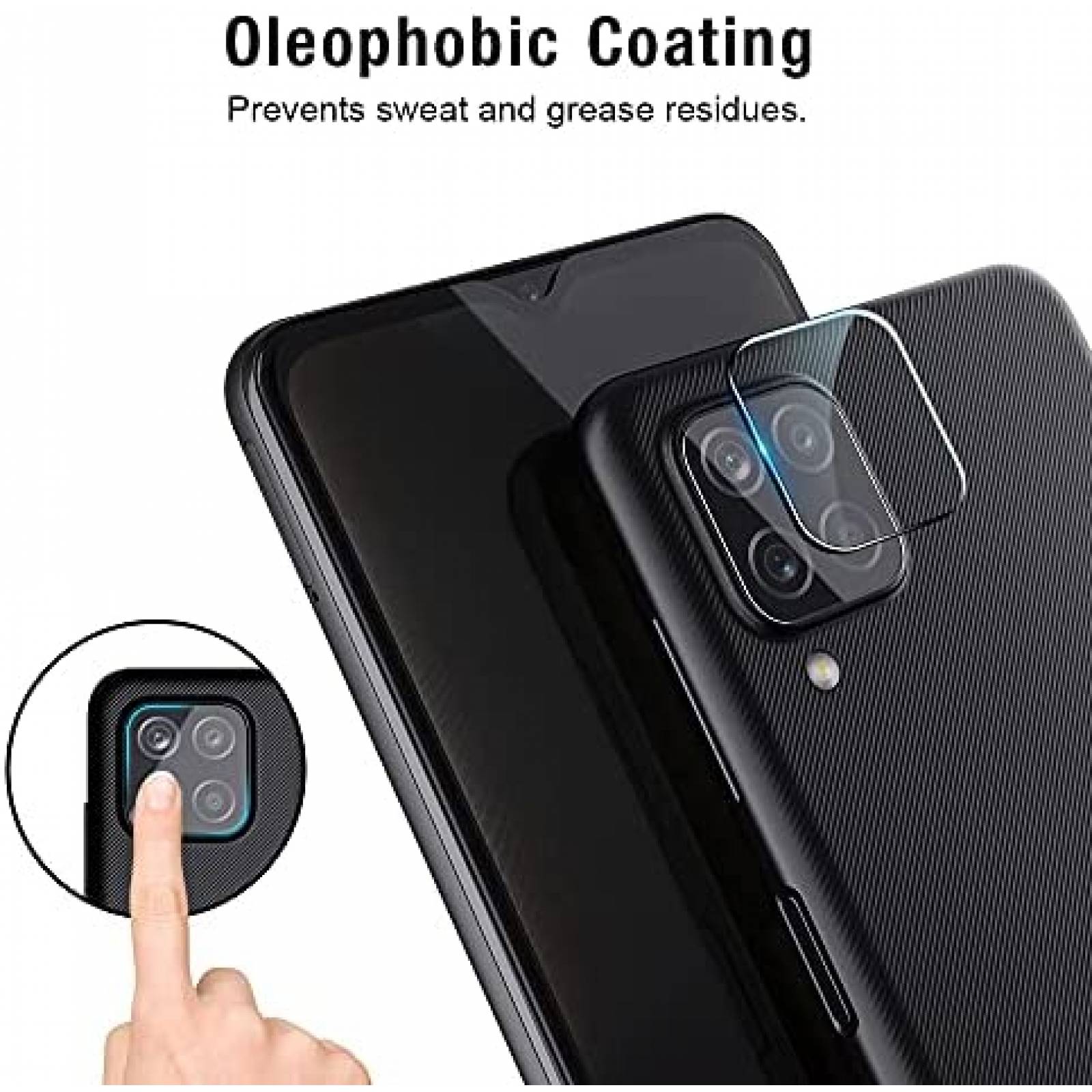 Protector de pantalla y lente TOCOL para Galaxy A12 4 pzs