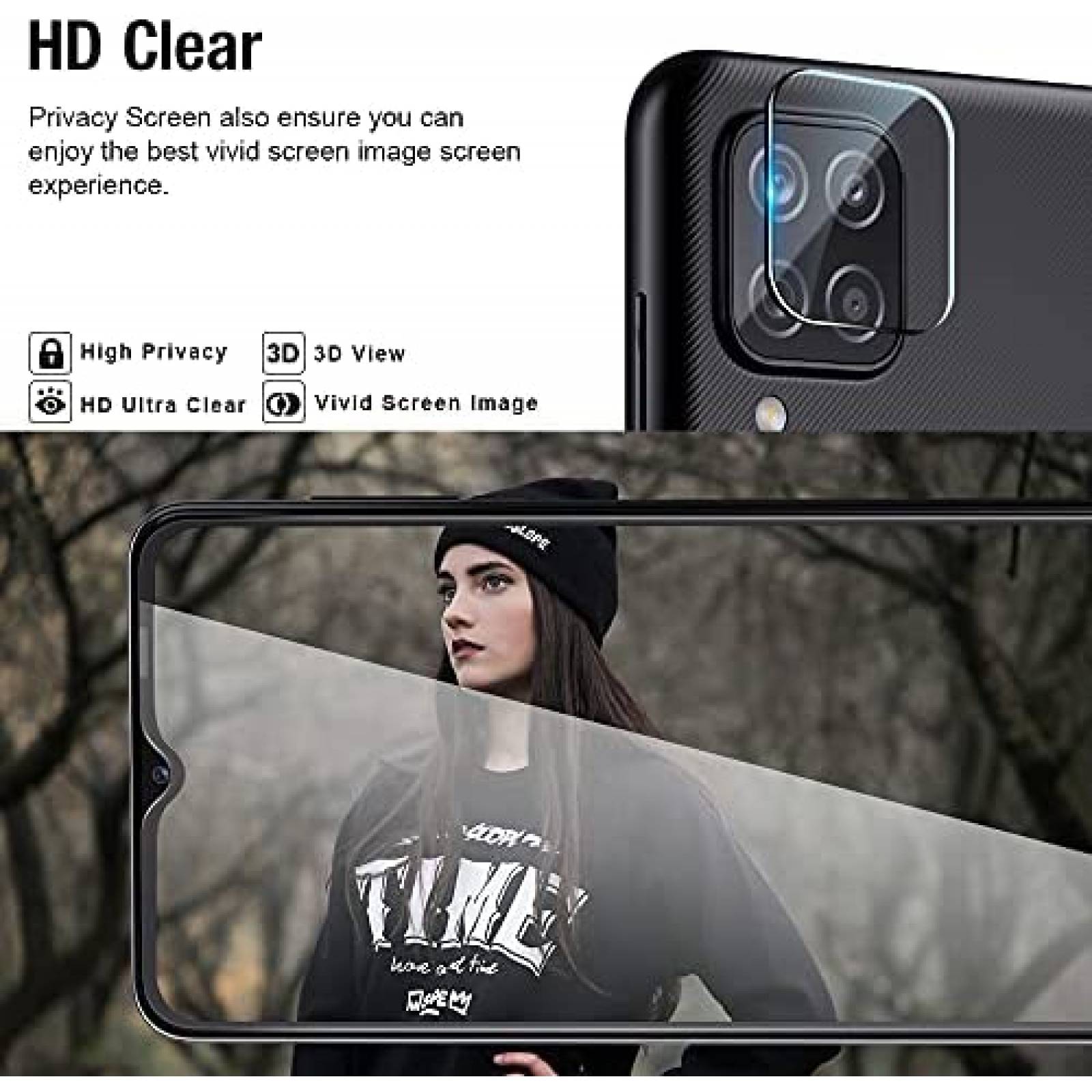 Protector de pantalla y lente TOCOL para Galaxy A12 4 pzs