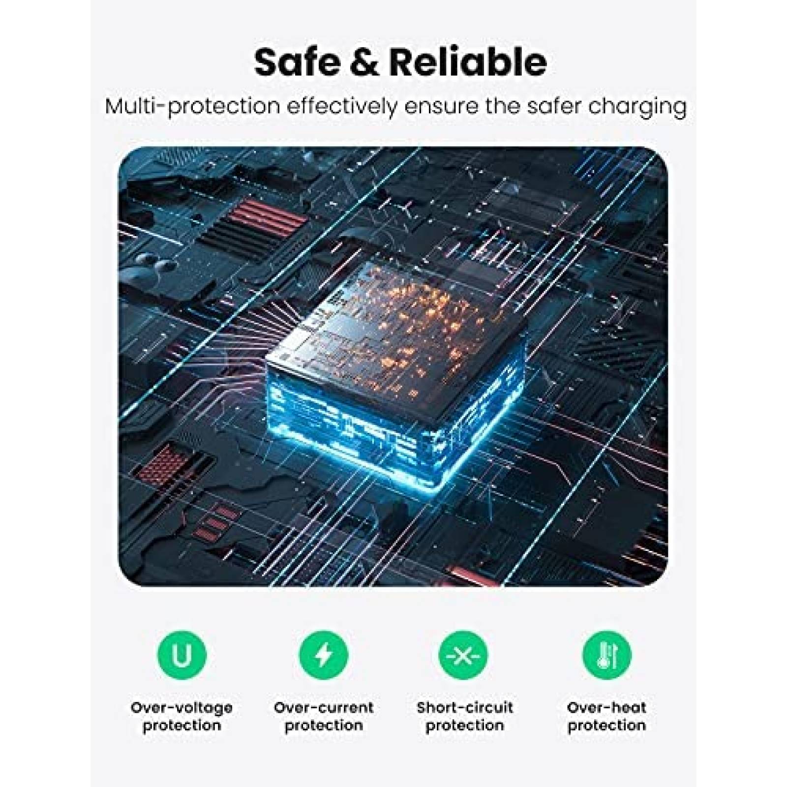 Estacion de carga UGREEN multipuerto USB C de 100 W -Negro