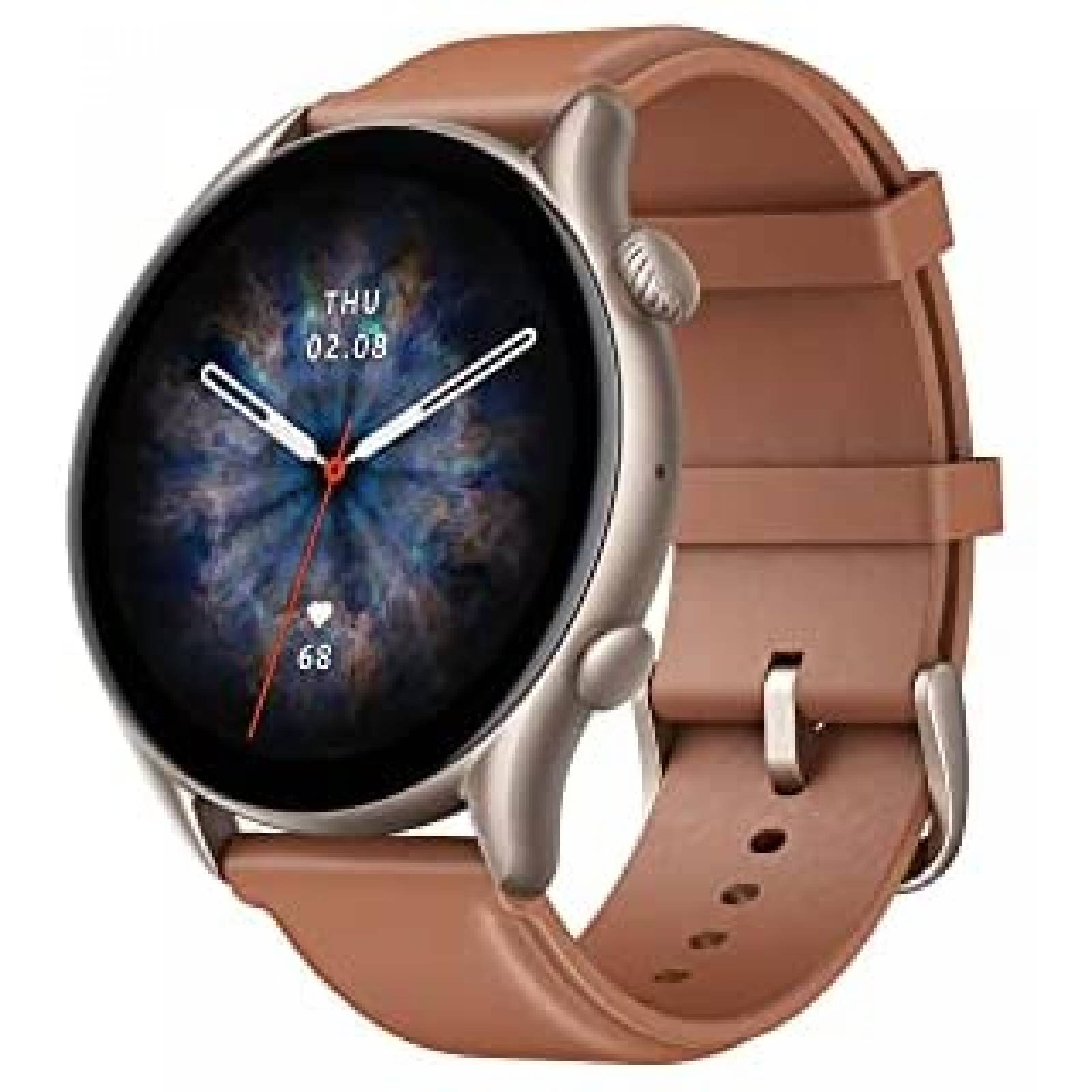 Reloj Inteligente Amazfit GTR 3 Pro Bluetooth GPS Piel -Cafe