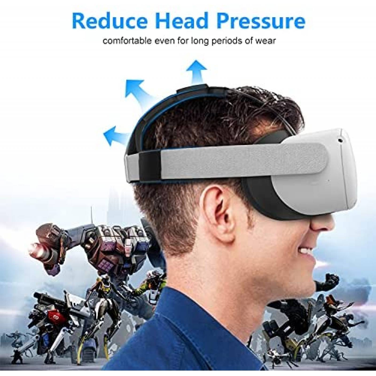 Banda para Oculus Quest 2 AMVR de piel suave -Negro