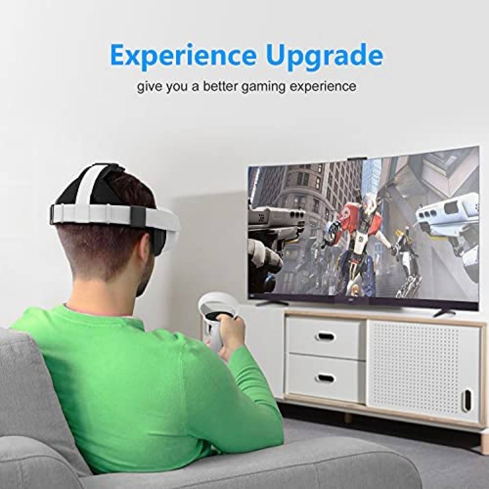 Banda para Oculus Quest 2 AMVR de piel suave -Negro