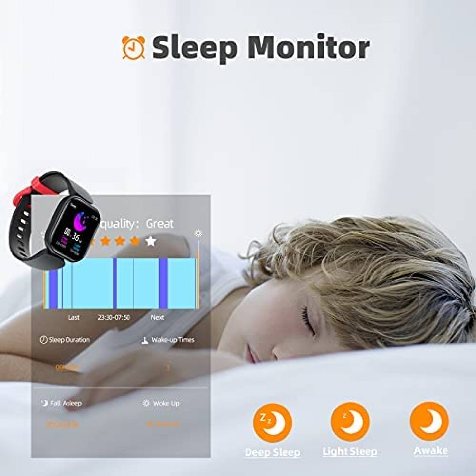 Reloj inteligente para nios DIGEEHOT pantalla 1.4" -Negro