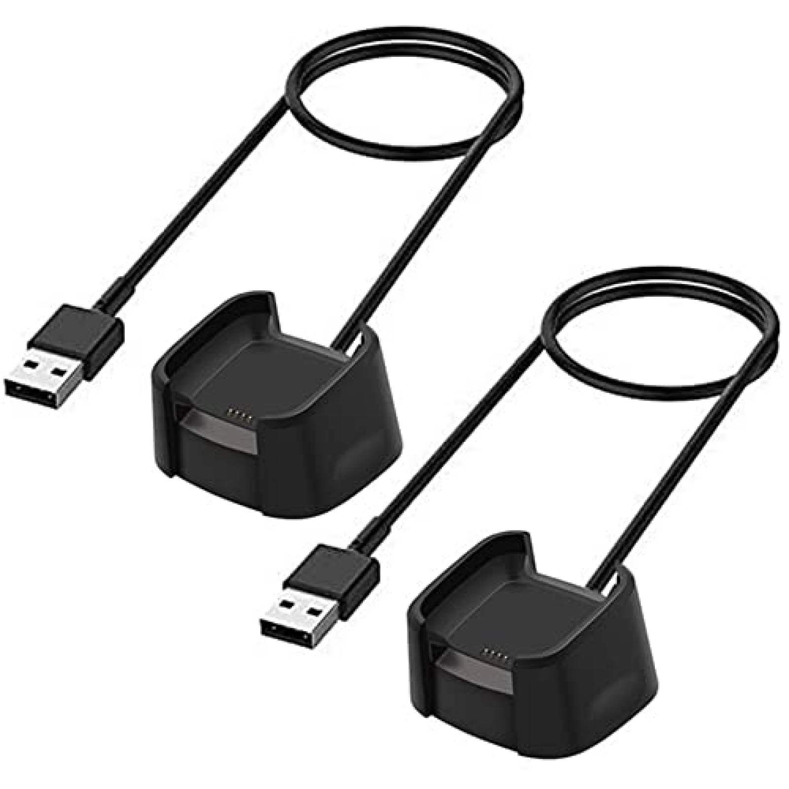 Cargadores Emilydeals 2pzas para Reloj Fitbit Versa -Negro