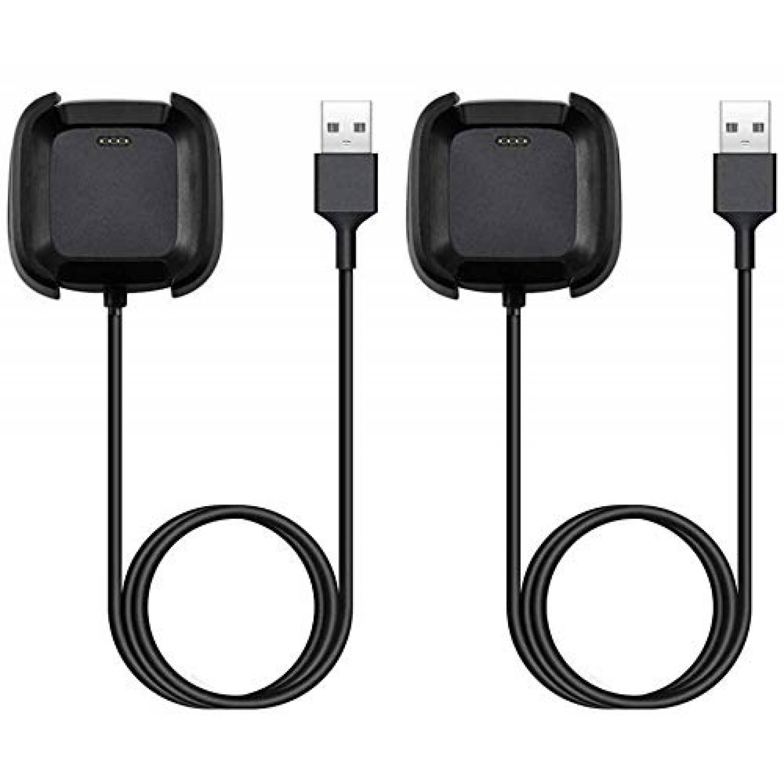 Cargadores Emilydeals 2pzas para Reloj Fitbit Versa -Negro