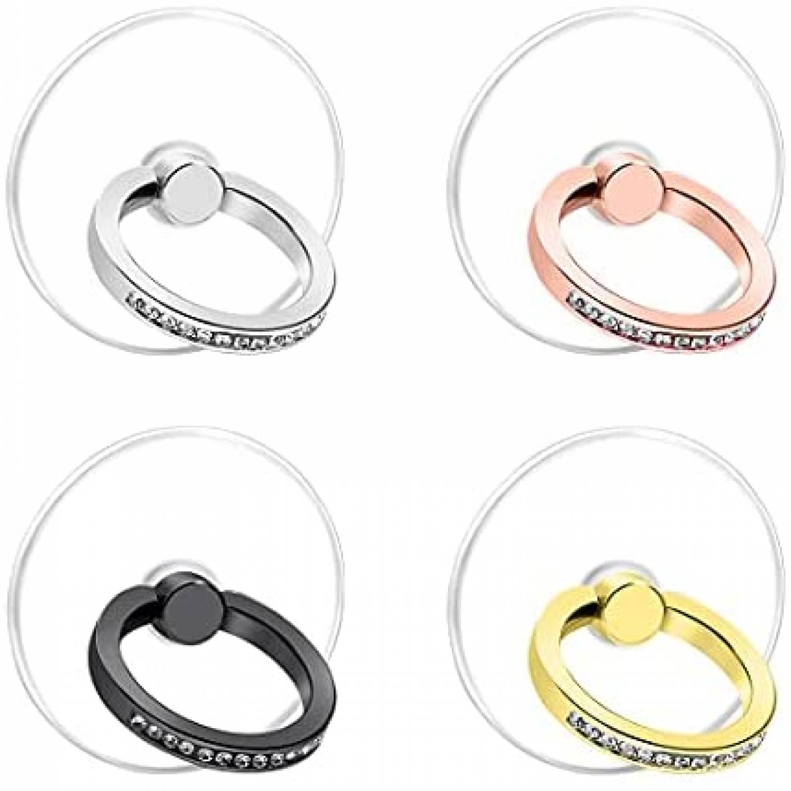 Anillo smartphone Exoer Transparente soporte de Dedo -Rosa