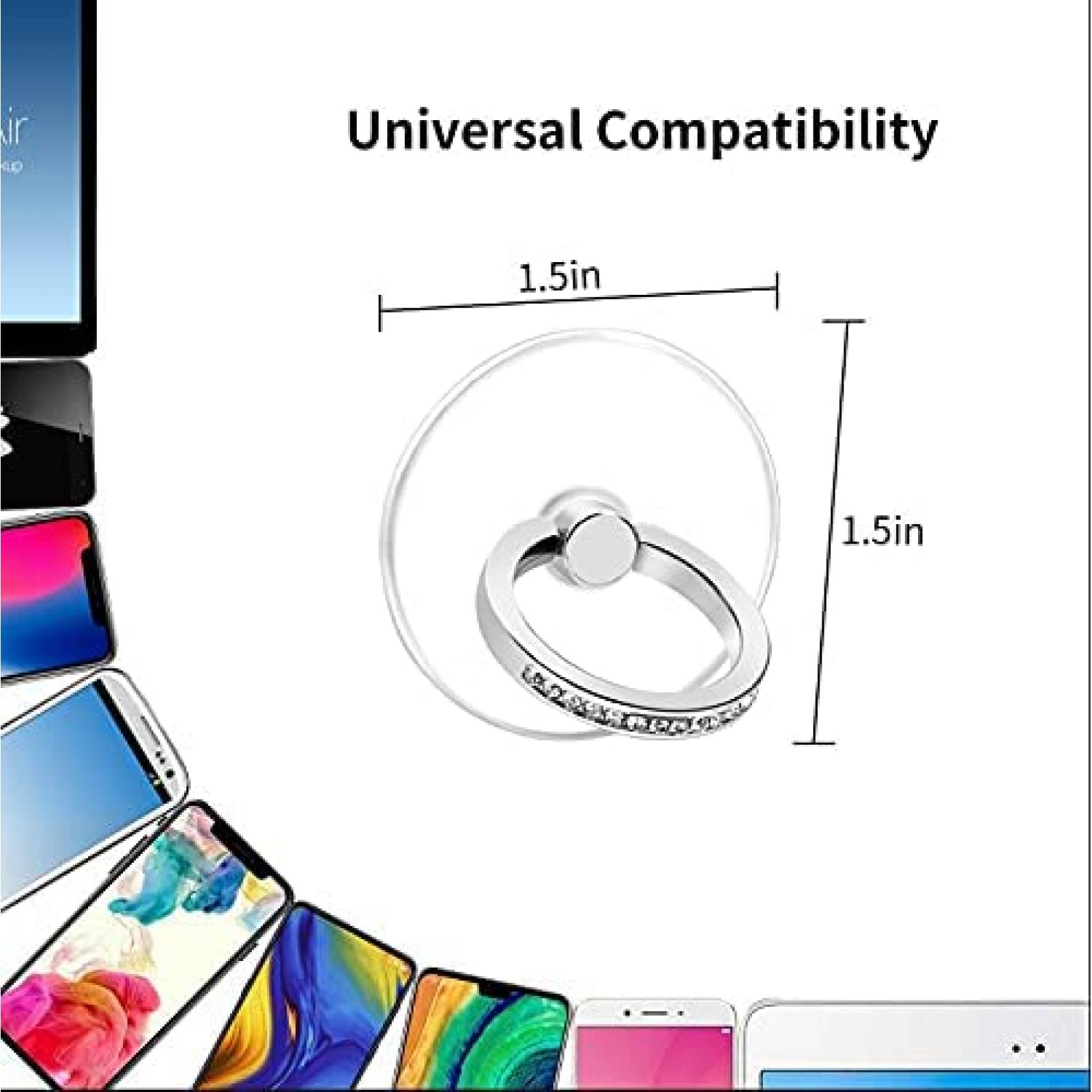 Anillo smartphone Exoer Transparente soporte de Dedo -Rosa